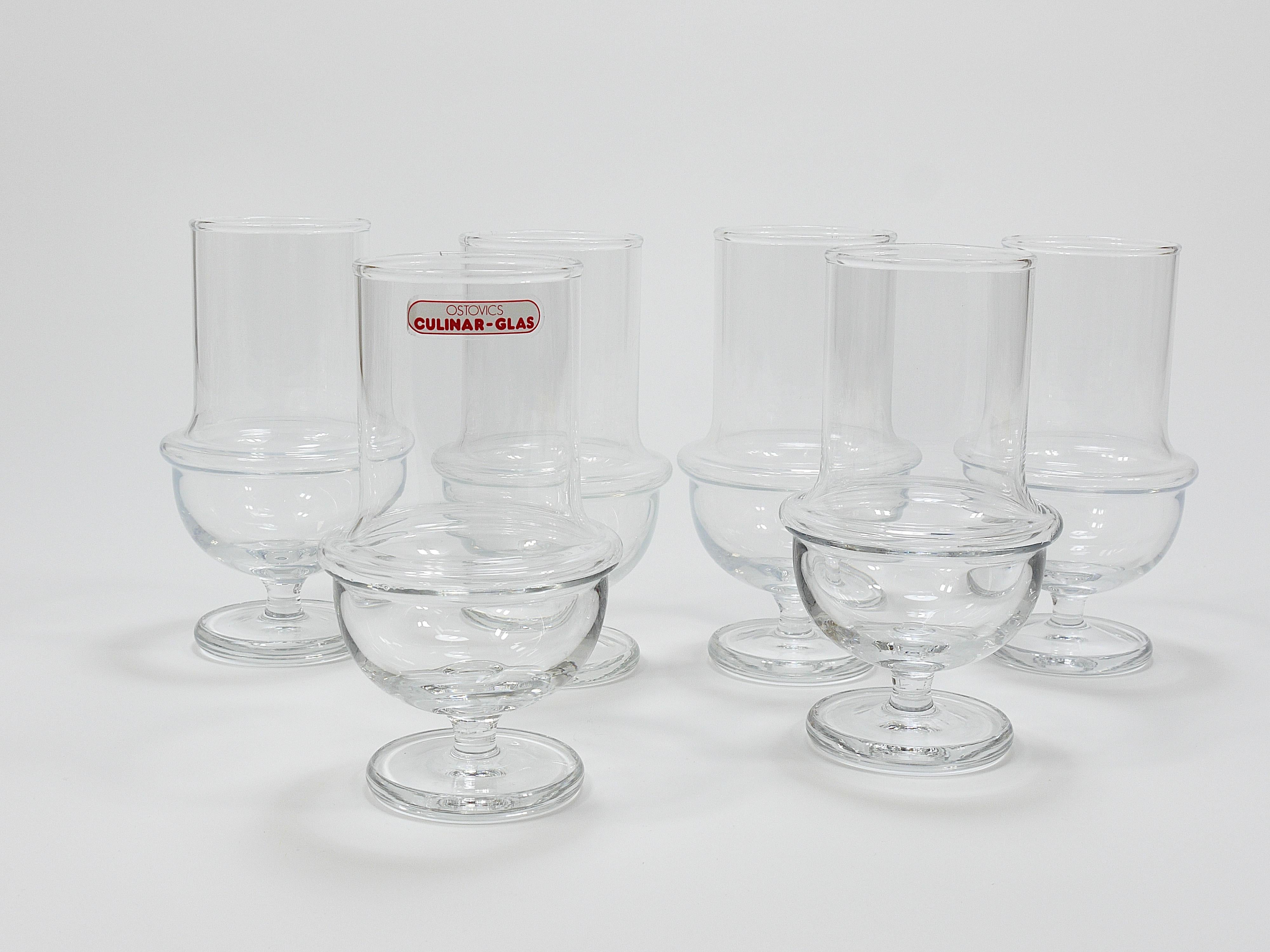 Mid-Century Modern Six Carl Aubock Mid-Century Cocktail Glasses by Ostovics Culinar, Austria, 1970s For Sale