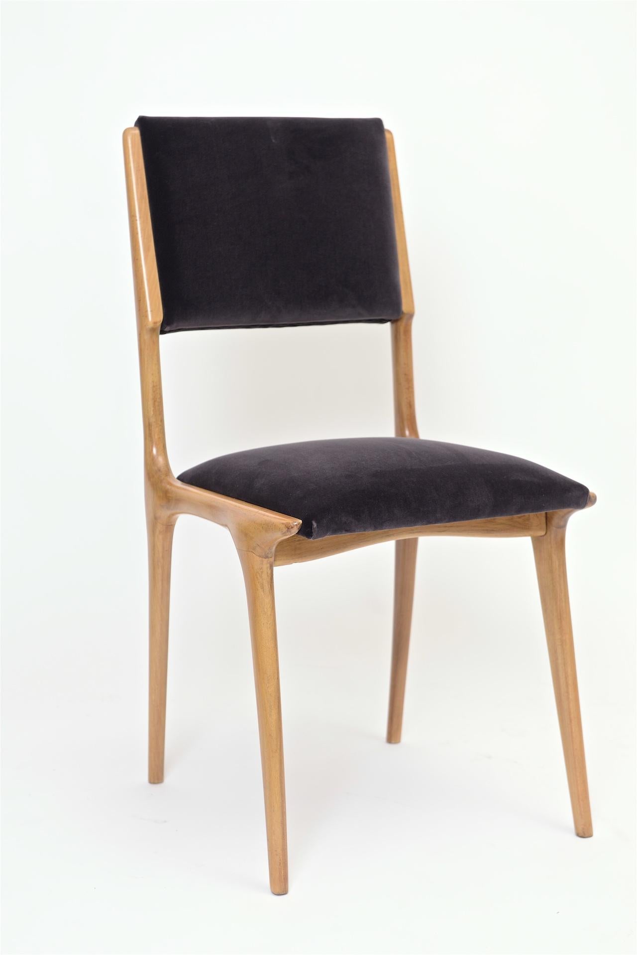 Velvet Six Carlo de Carli Dining Chairs