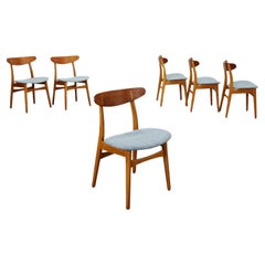 Sechs Hans Wegner-Stühle „CH30“ für Carl Hansen & Son, 1950er- und 1960er-Jahre