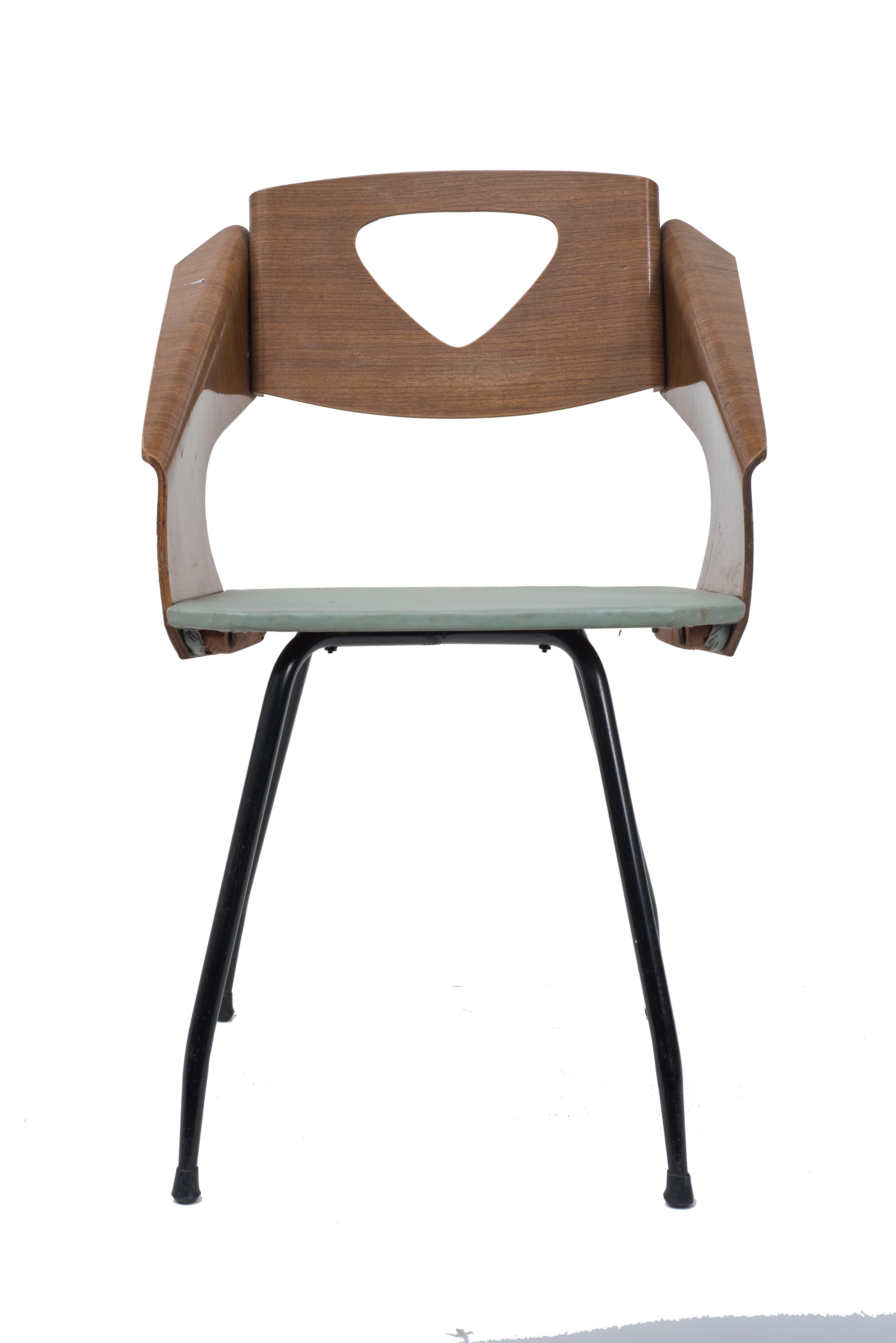 Plywood Six Chairs by Carlo Ratti - 1950s For Sale