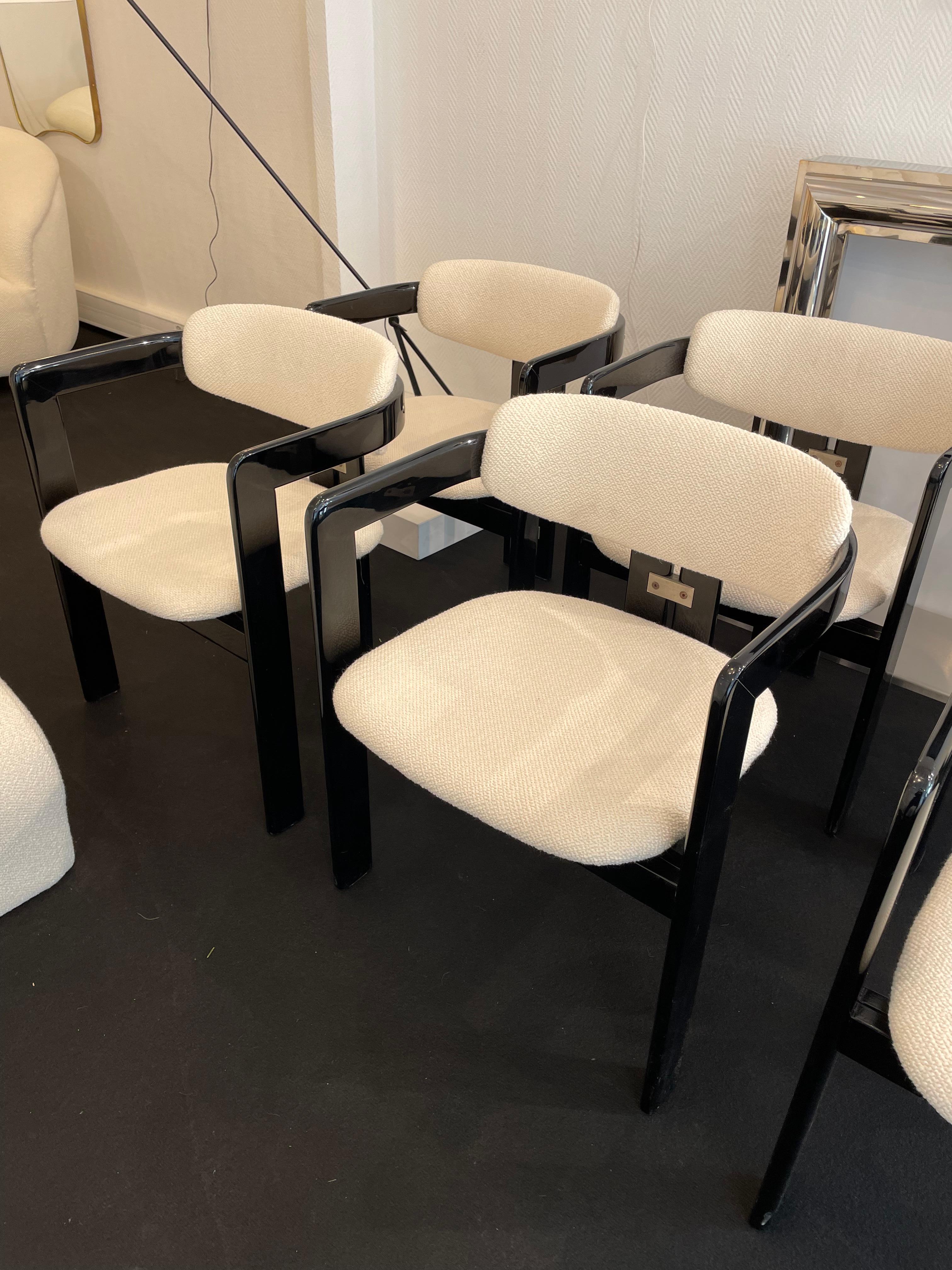 Six Chairs by Augusto Savini In Good Condition In Saint-Ouen, FR