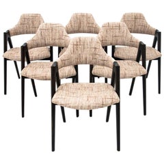 Six Chairs by Kai Kristiansen, model Compass, Danish Design, 1960s
