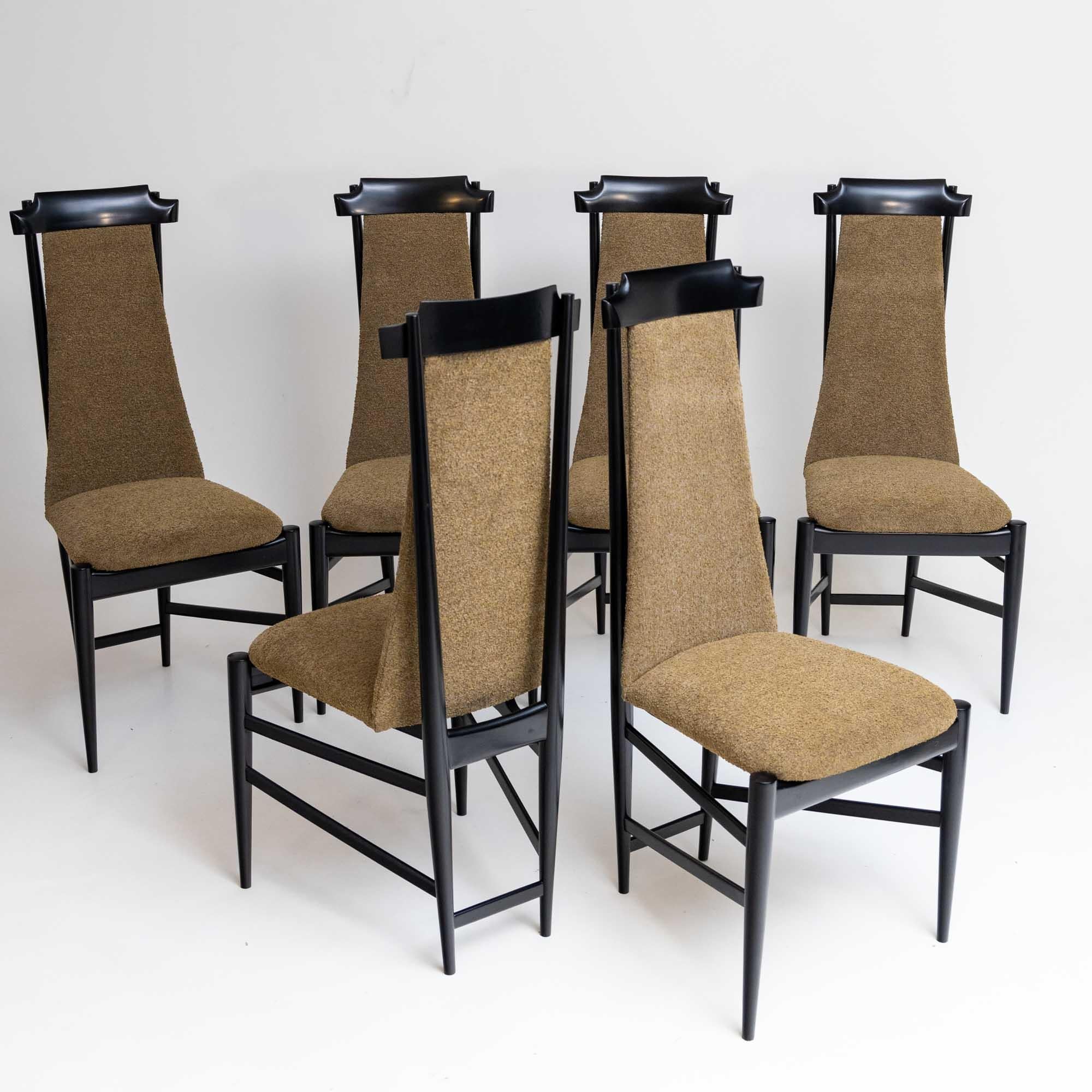 Six chairs by Sergio Rodrigues (Brazil, 1927-2014), Italy 1960s In Excellent Condition For Sale In Greding, DE