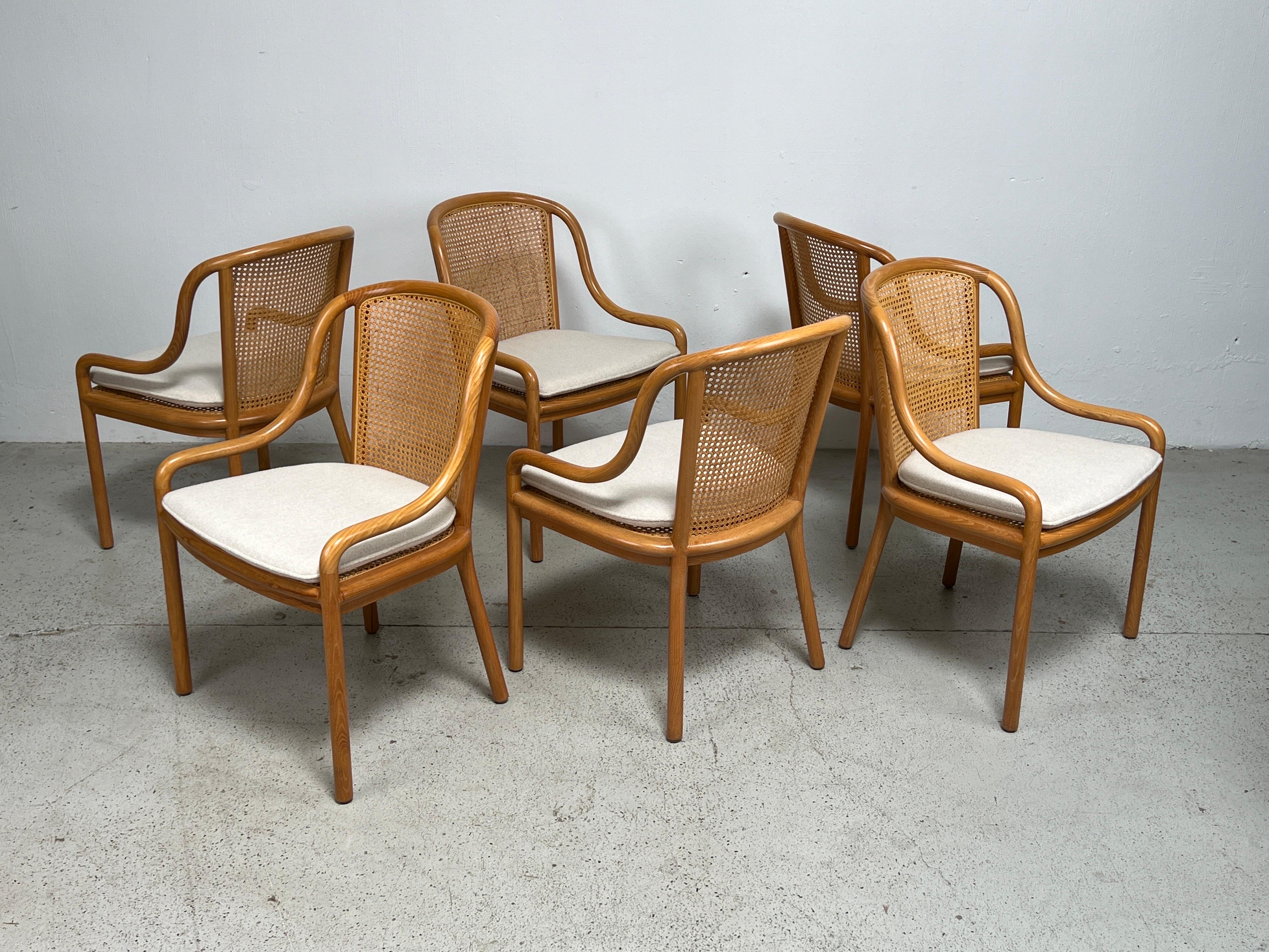 Six Chairs by Ward Bennett in Cane and Ash 10