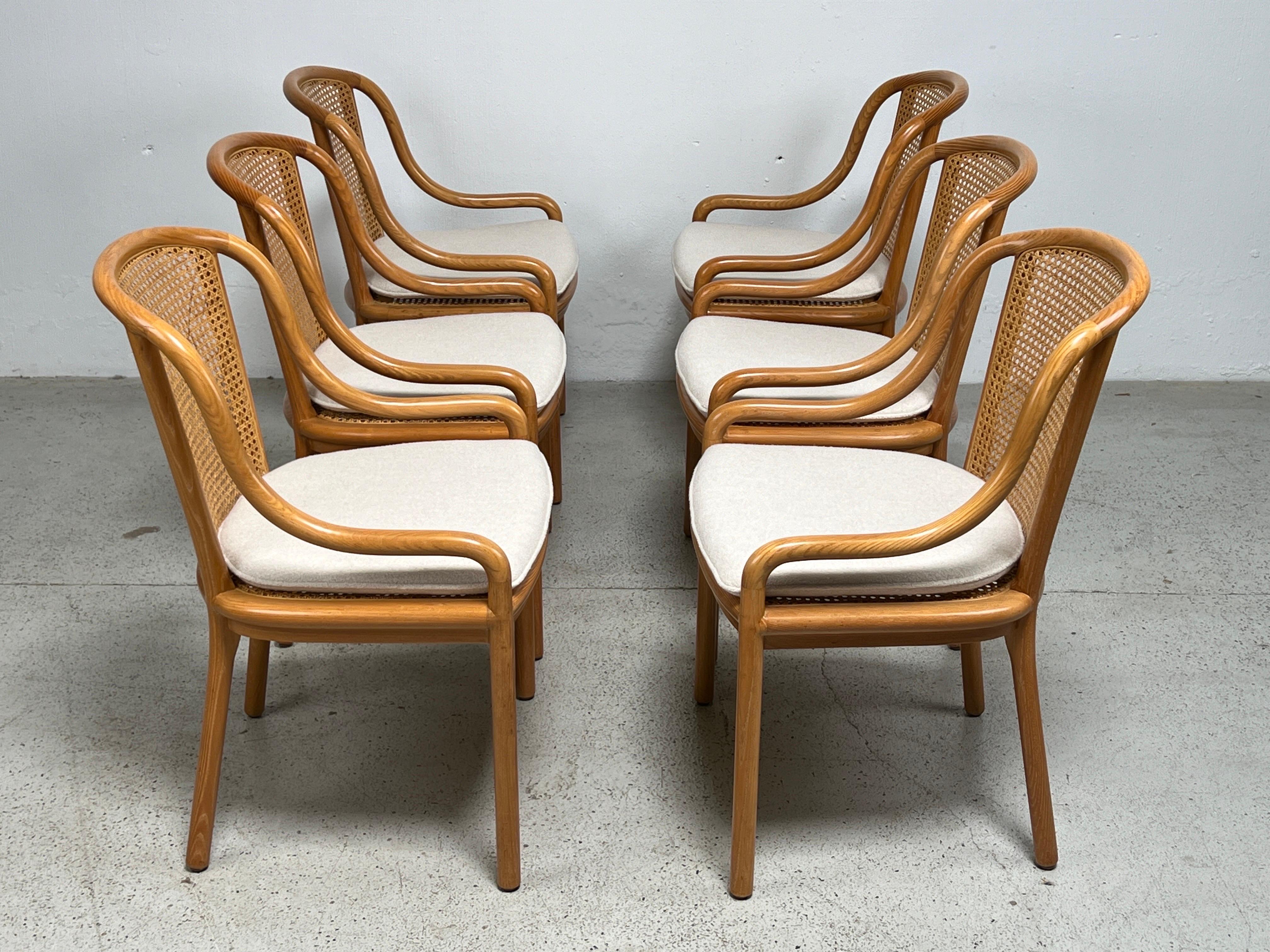 Six Chairs by Ward Bennett in Cane and Ash 11