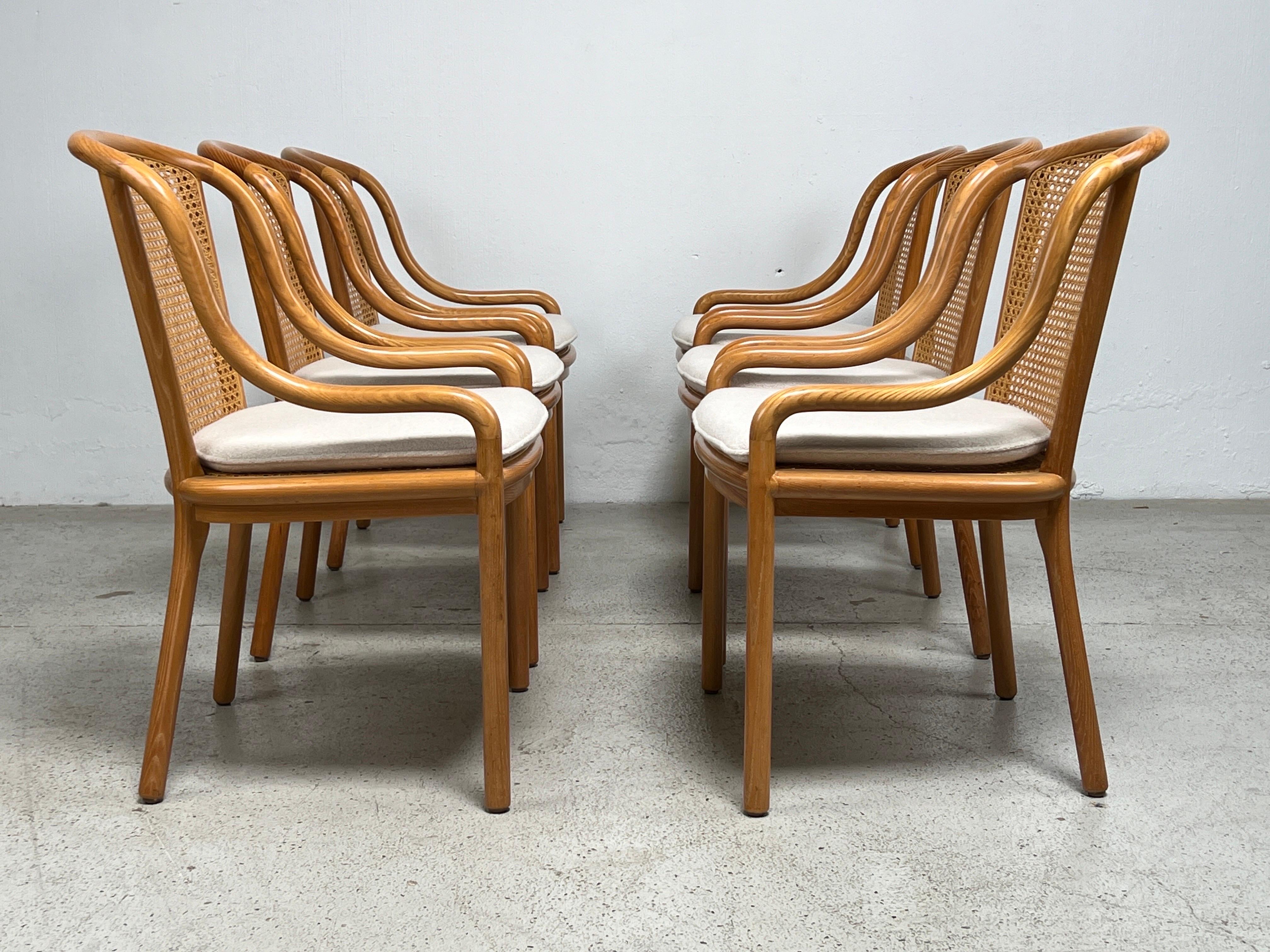 Six Chairs by Ward Bennett in Cane and Ash 12