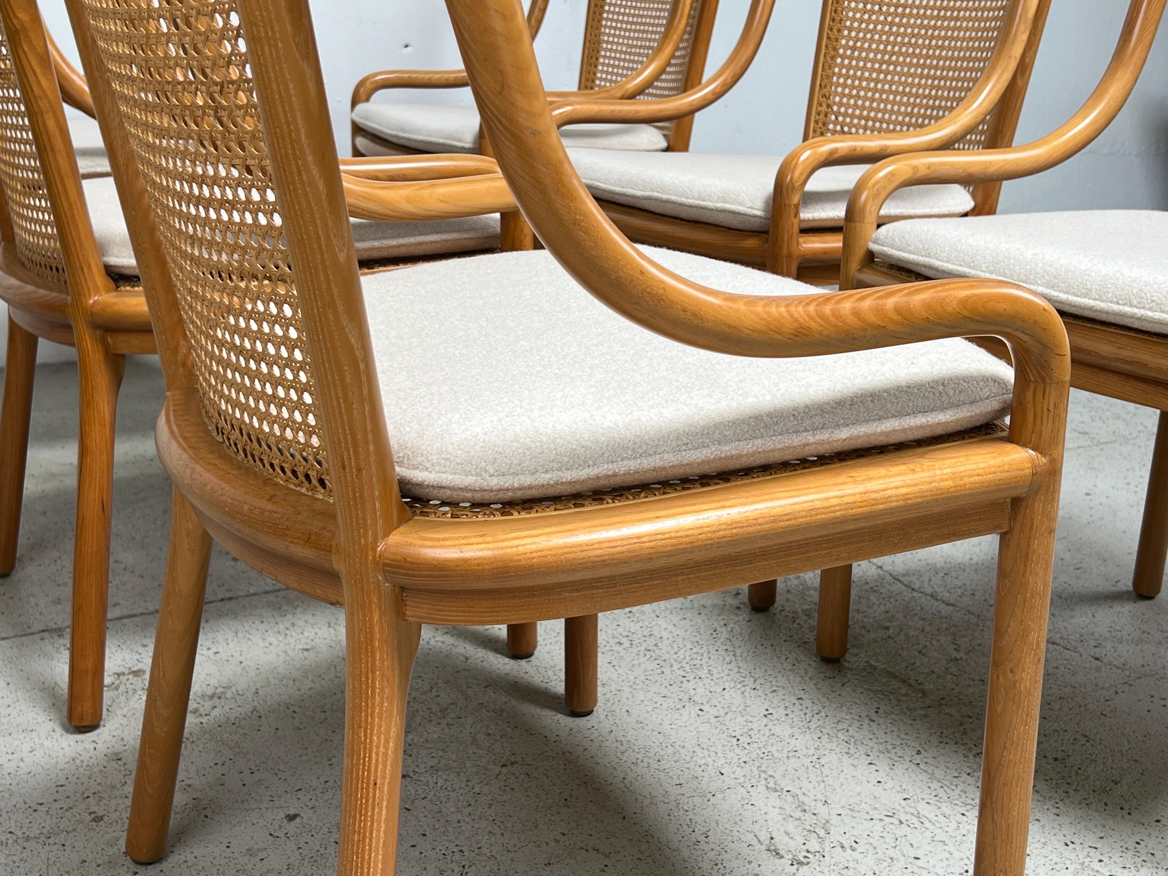 Six Chairs by Ward Bennett in Cane and Ash 15