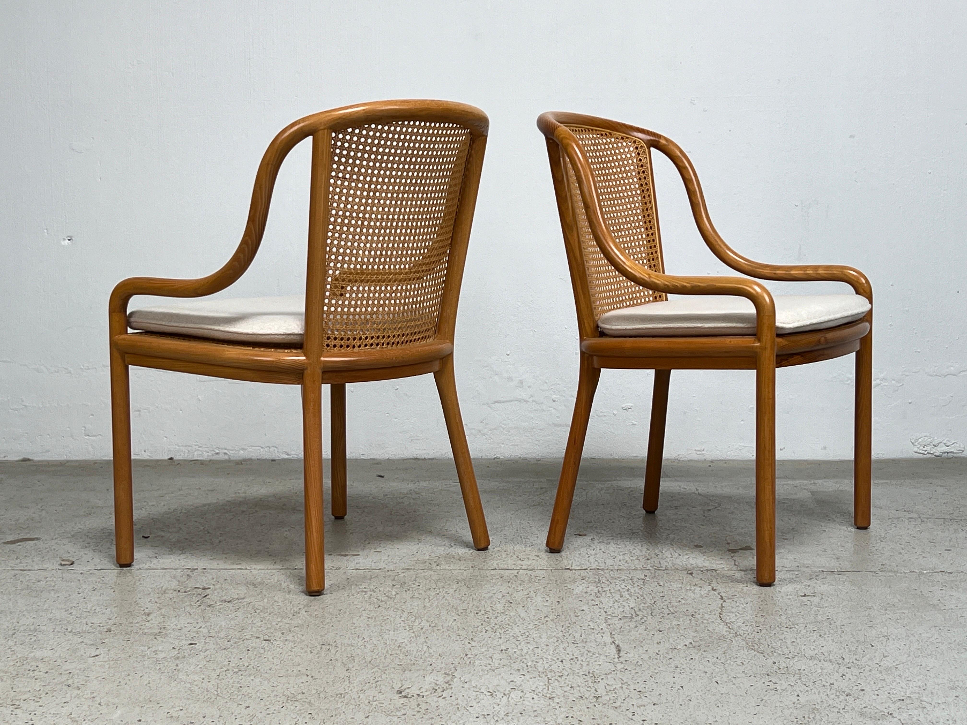 Late 20th Century Six Chairs by Ward Bennett in Cane and Ash