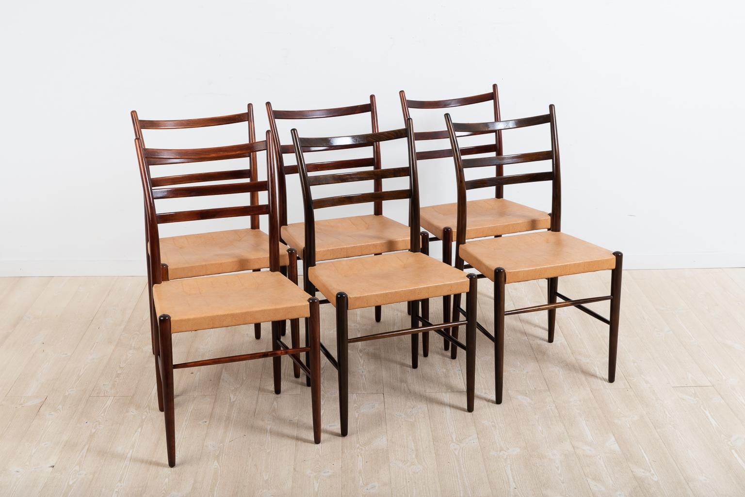 Mid-Century Modern Six Chairs 'Gracell' by Yngve Ekström for Gemla