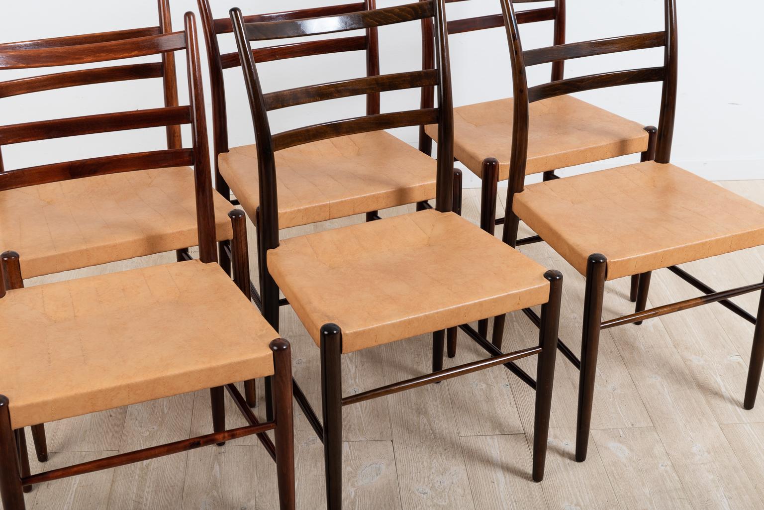 Swedish Six Chairs 'Gracell' by Yngve Ekström for Gemla