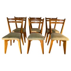 Retro Six chairs, Guillerme and Chambron, 1960