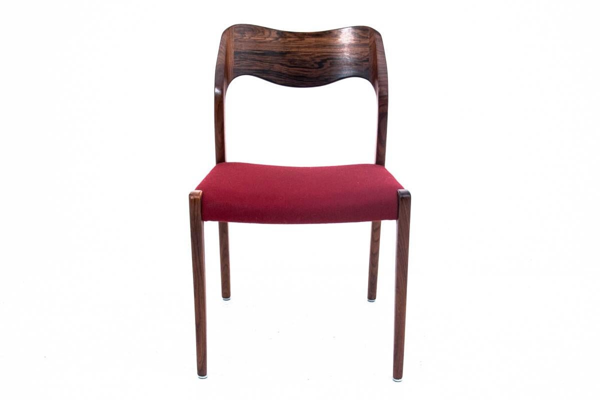 Six Chairs, Niels O. Møller, Model 71, Danish Design, 1960s 7
