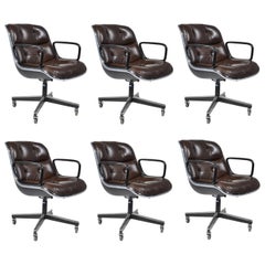 Six Charles Pollock Executive Desk Chair for Knoll