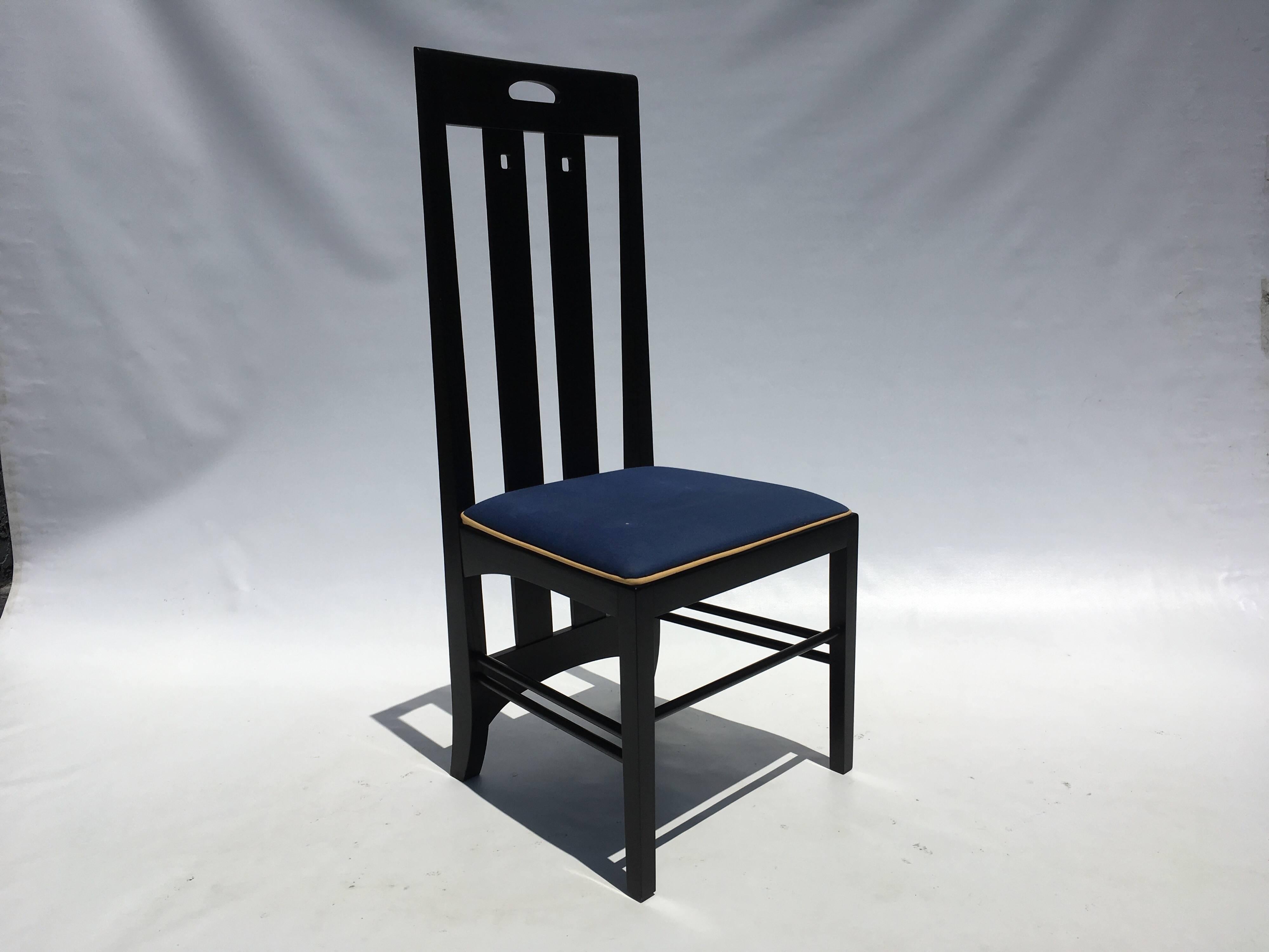 Fabric Six Charles Rennie Mackintosh Chairs by Cassina