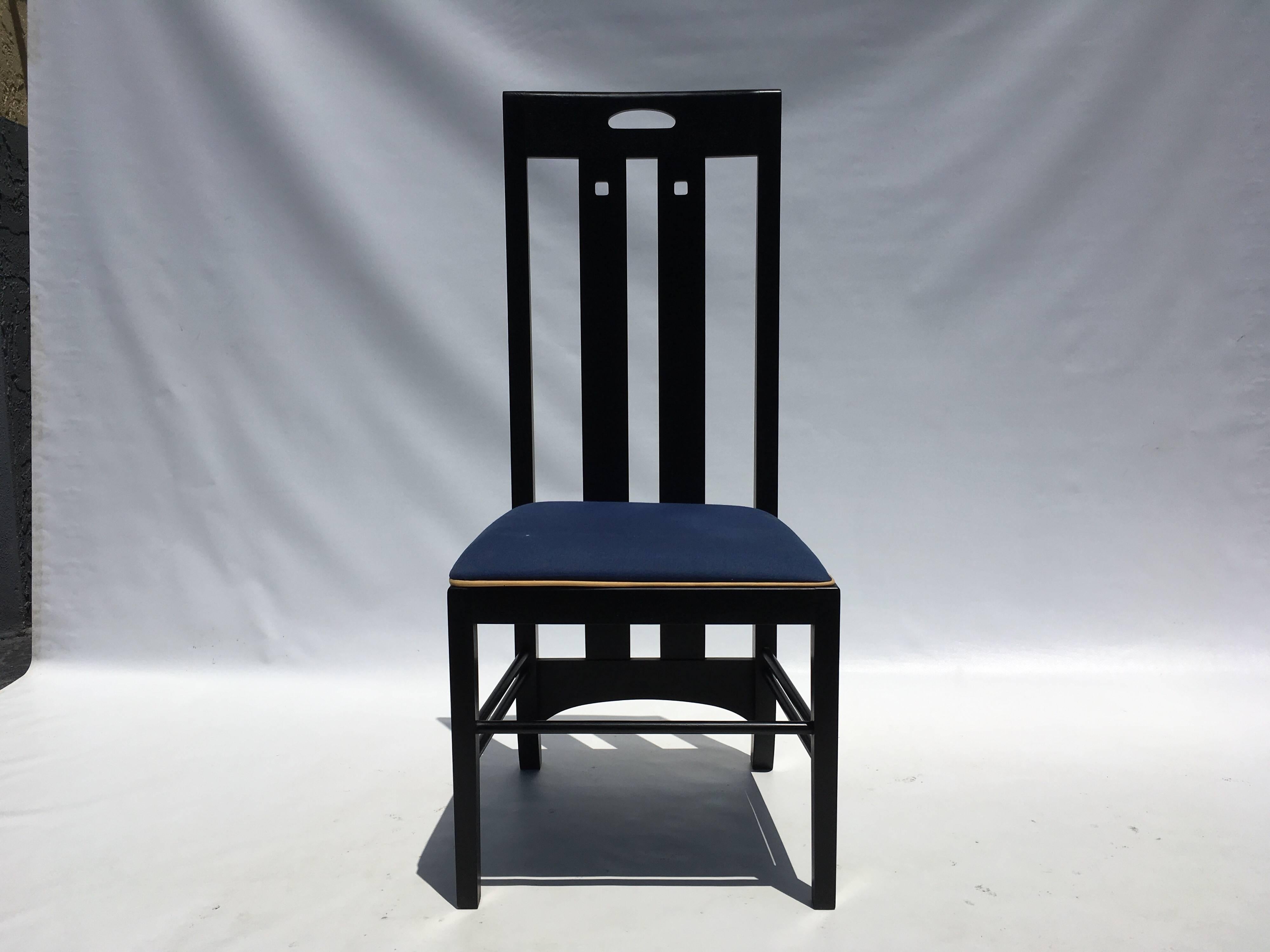 Six Charles Rennie Mackintosh Chairs by Cassina In Good Condition In Miami, FL