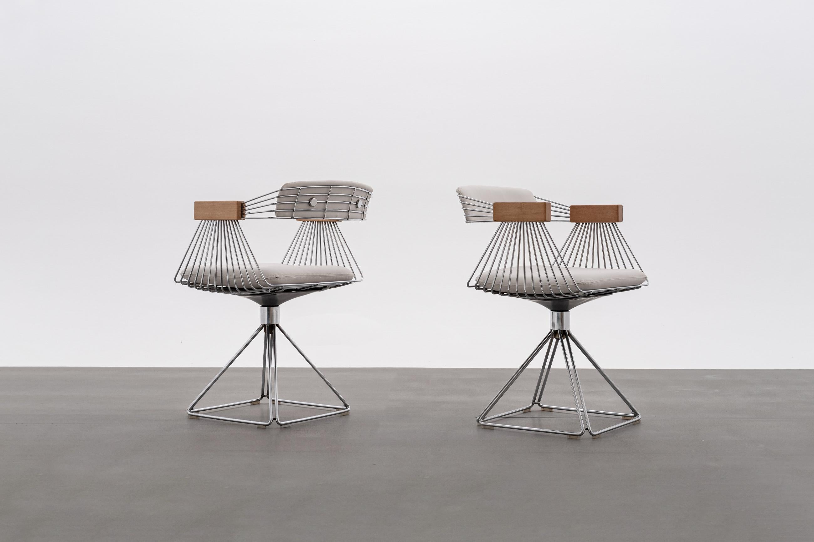 Mid-Century Modern Six Chrome ‘Delta’ Chairs by Rudi Verelst, 1971