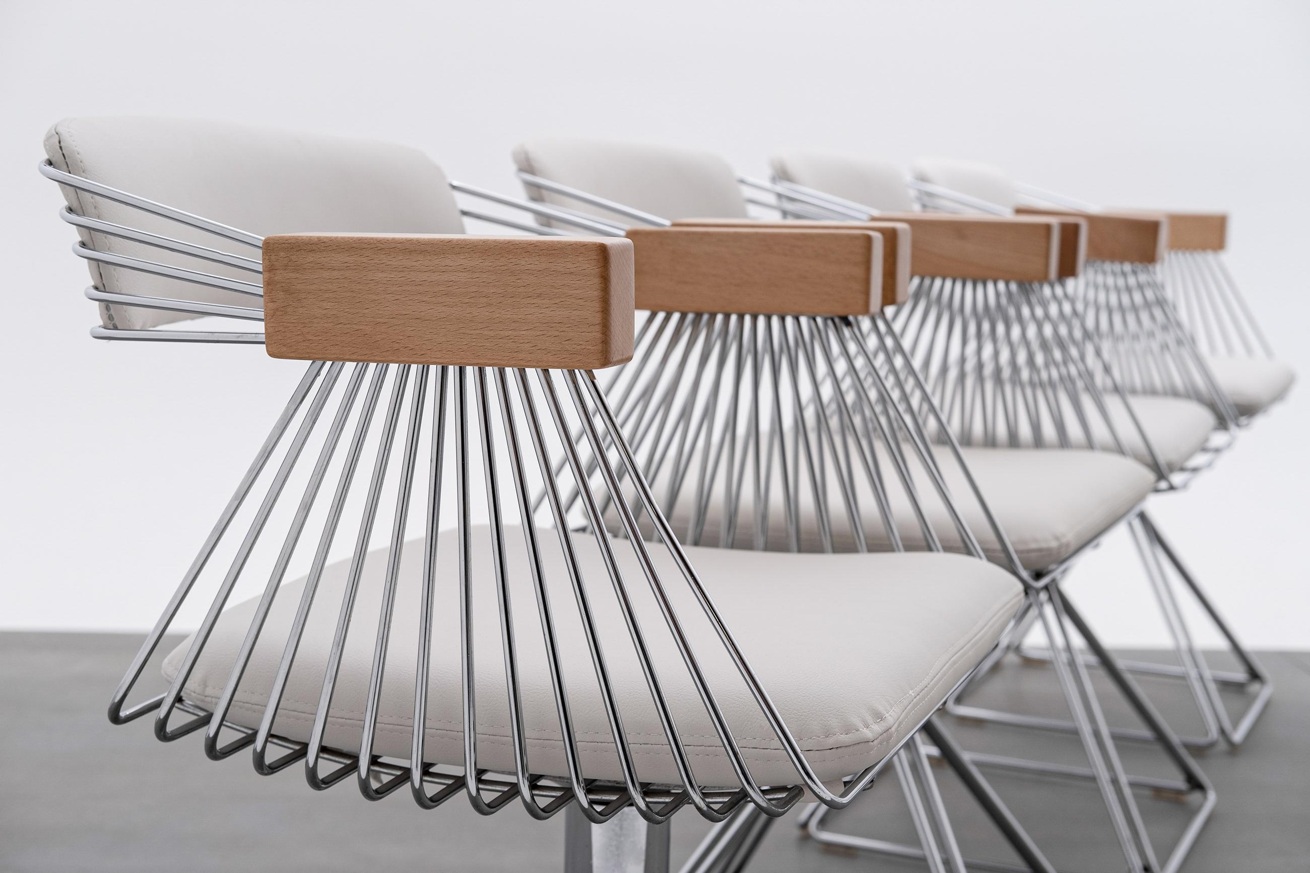 Six Chrome ‘Delta’ Chairs by Rudi Verelst, 1971 In Good Condition In Rotterdam, NL