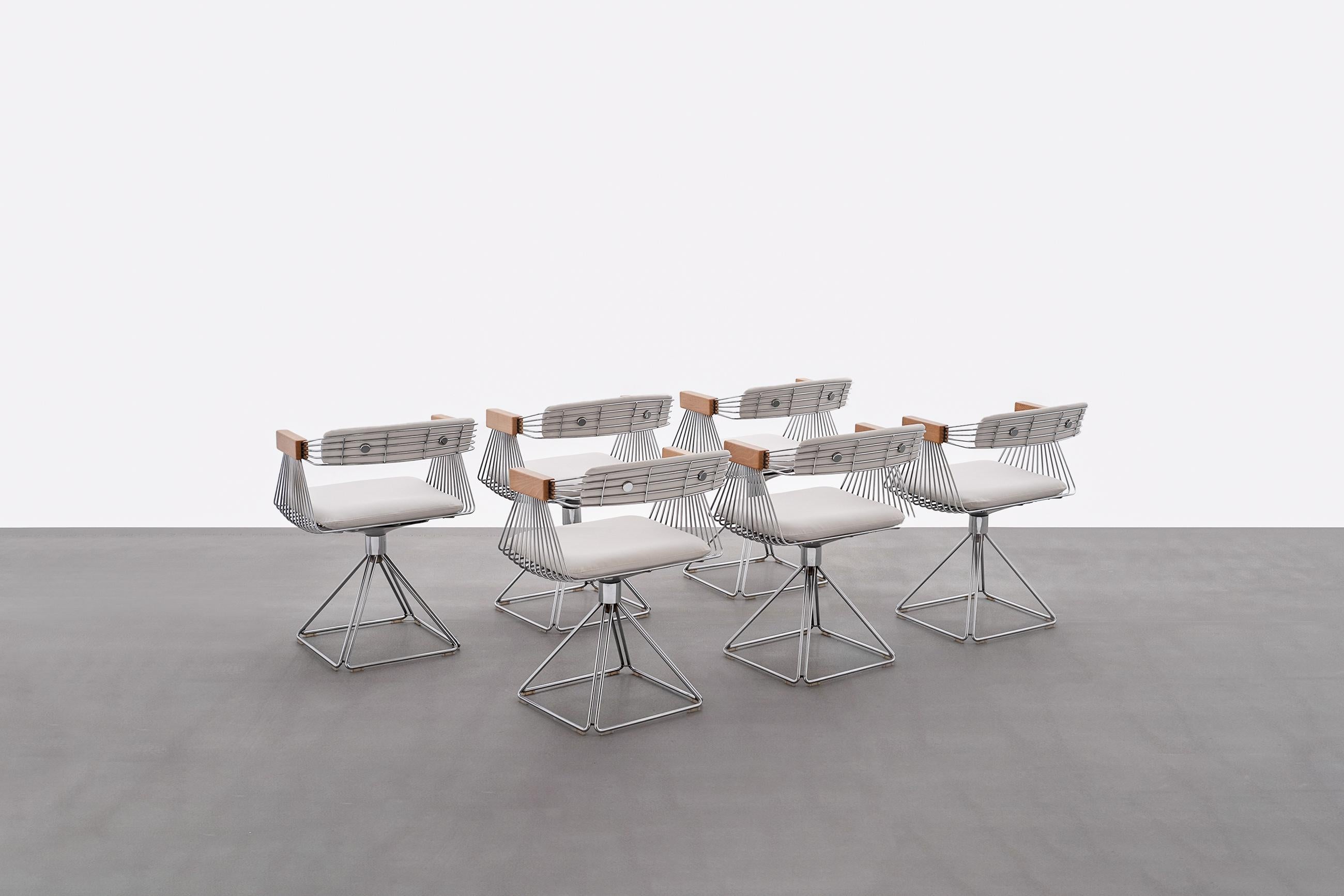 Late 20th Century Six Chrome ‘Delta’ Chairs by Rudi Verelst, 1971
