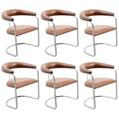 Six Classic Anton Lorenz for Thonet Dining Chairs