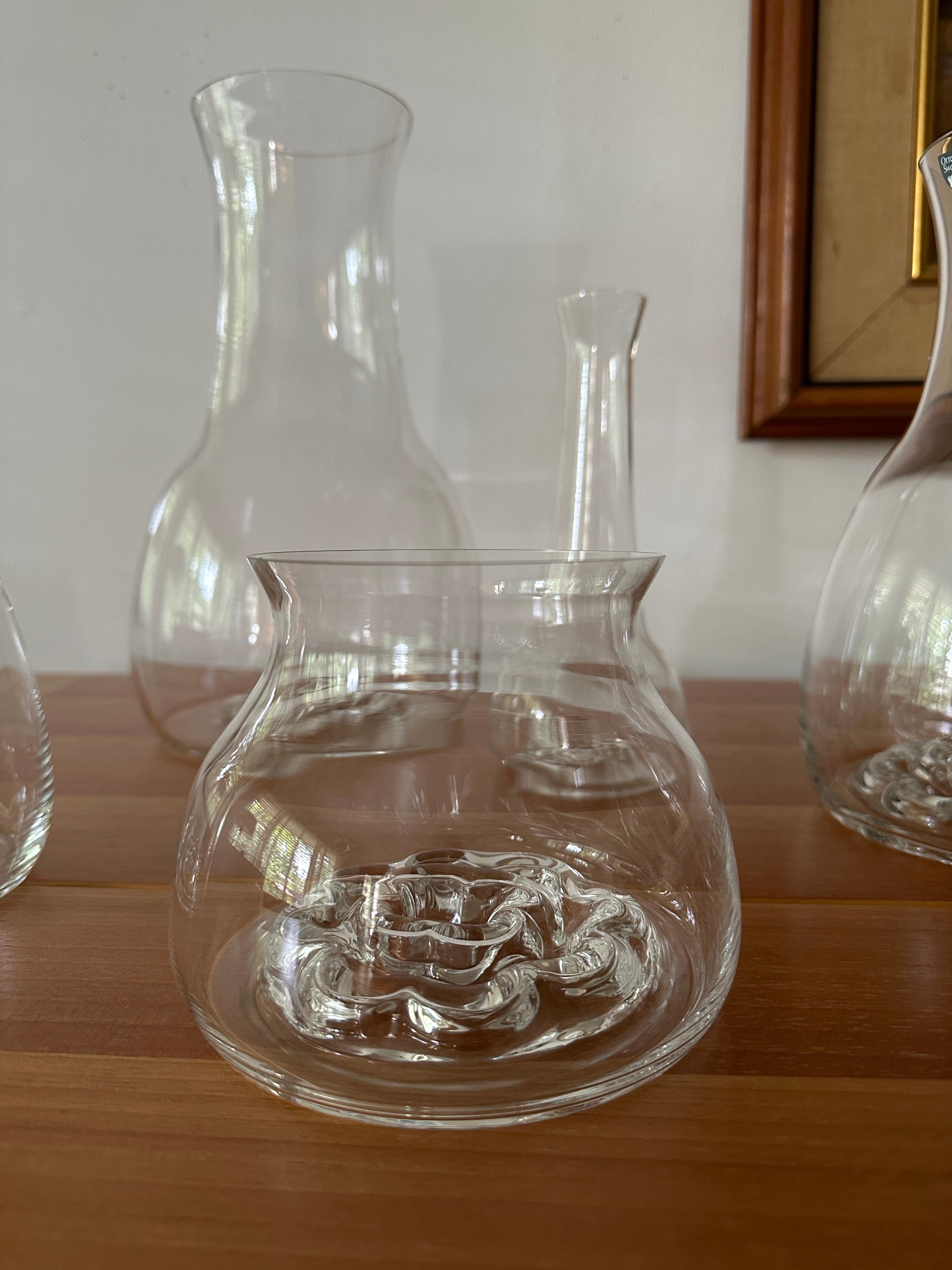 Six Clear Olle Alberius Designed Vases From Orrefors For Sale 2