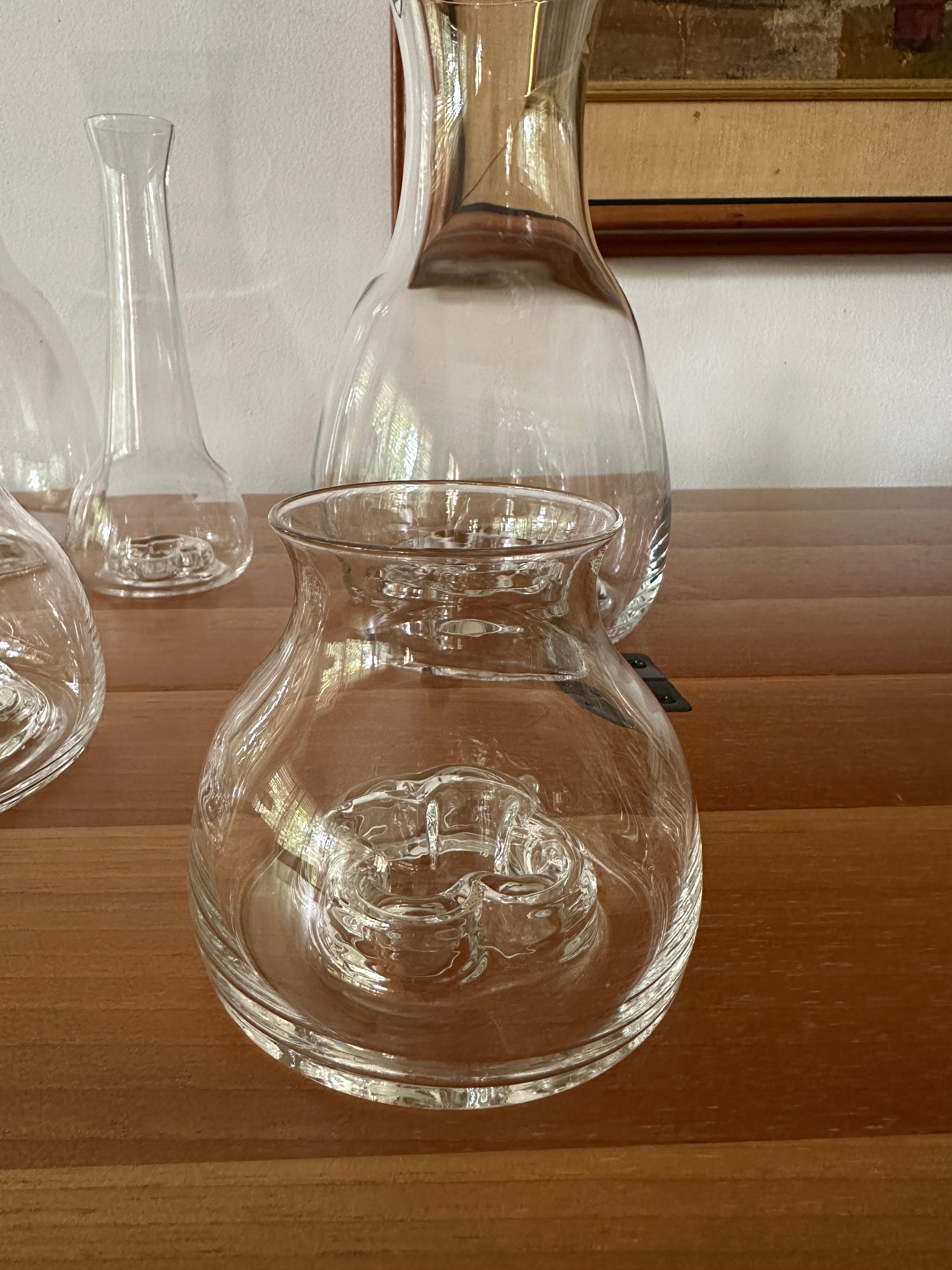 Six vases transparents conçus par Olle Alberius pour Orrefors en vente 3