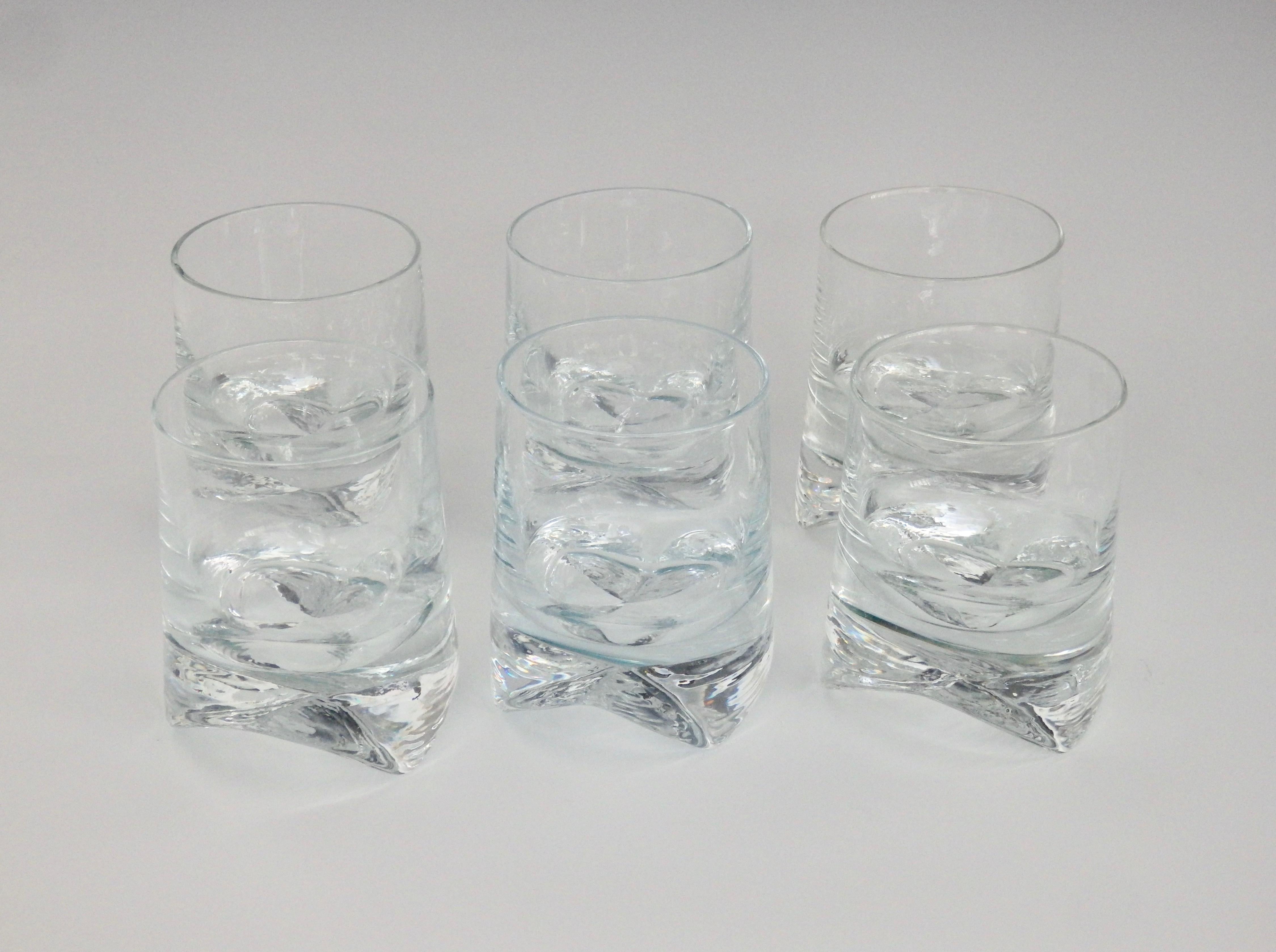 Six Clear Whiskey Bourbon Scotch or Rocks Glasses For Sale 5