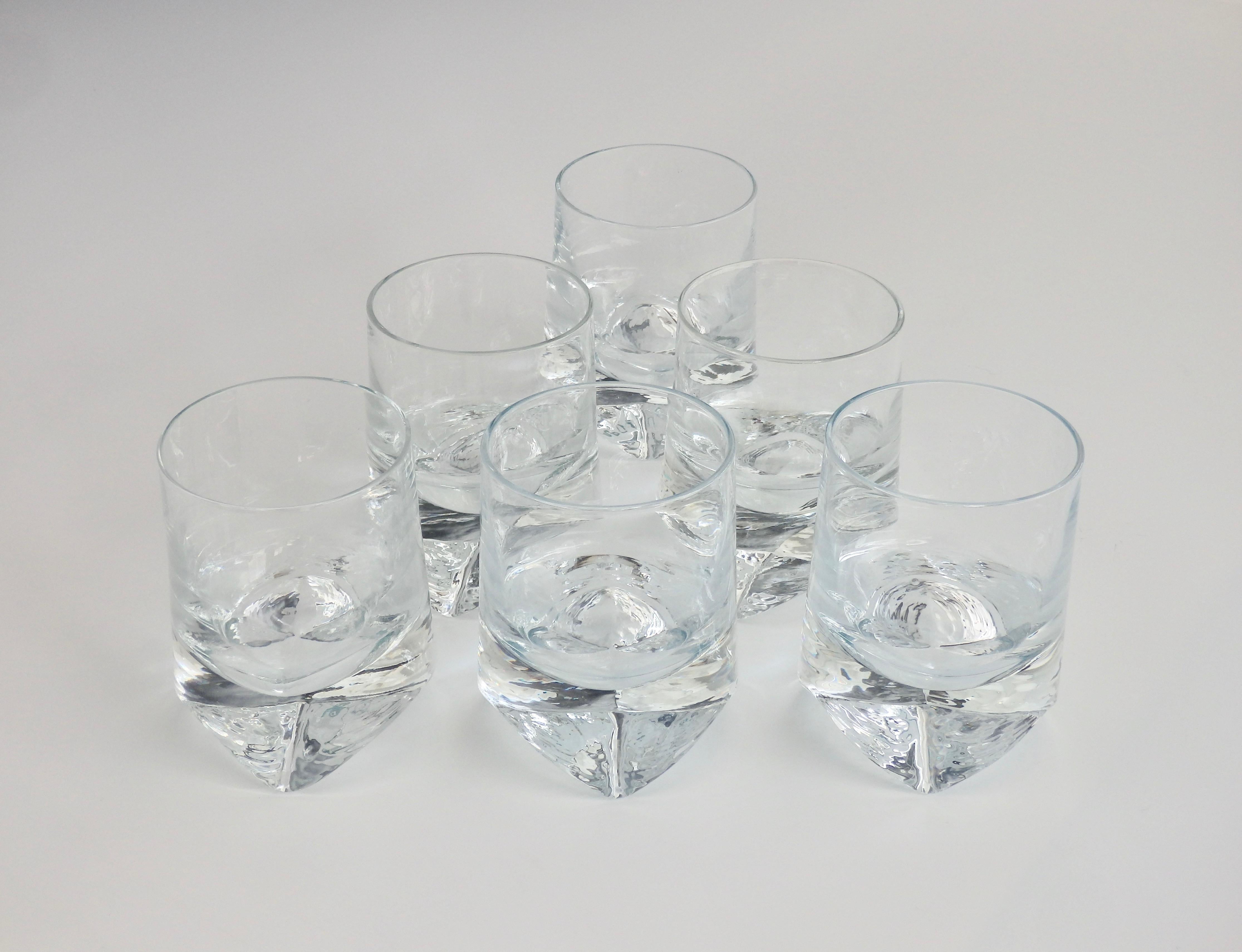 Six Clear Whiskey Bourbon Scotch or Rocks Glasses For Sale 6