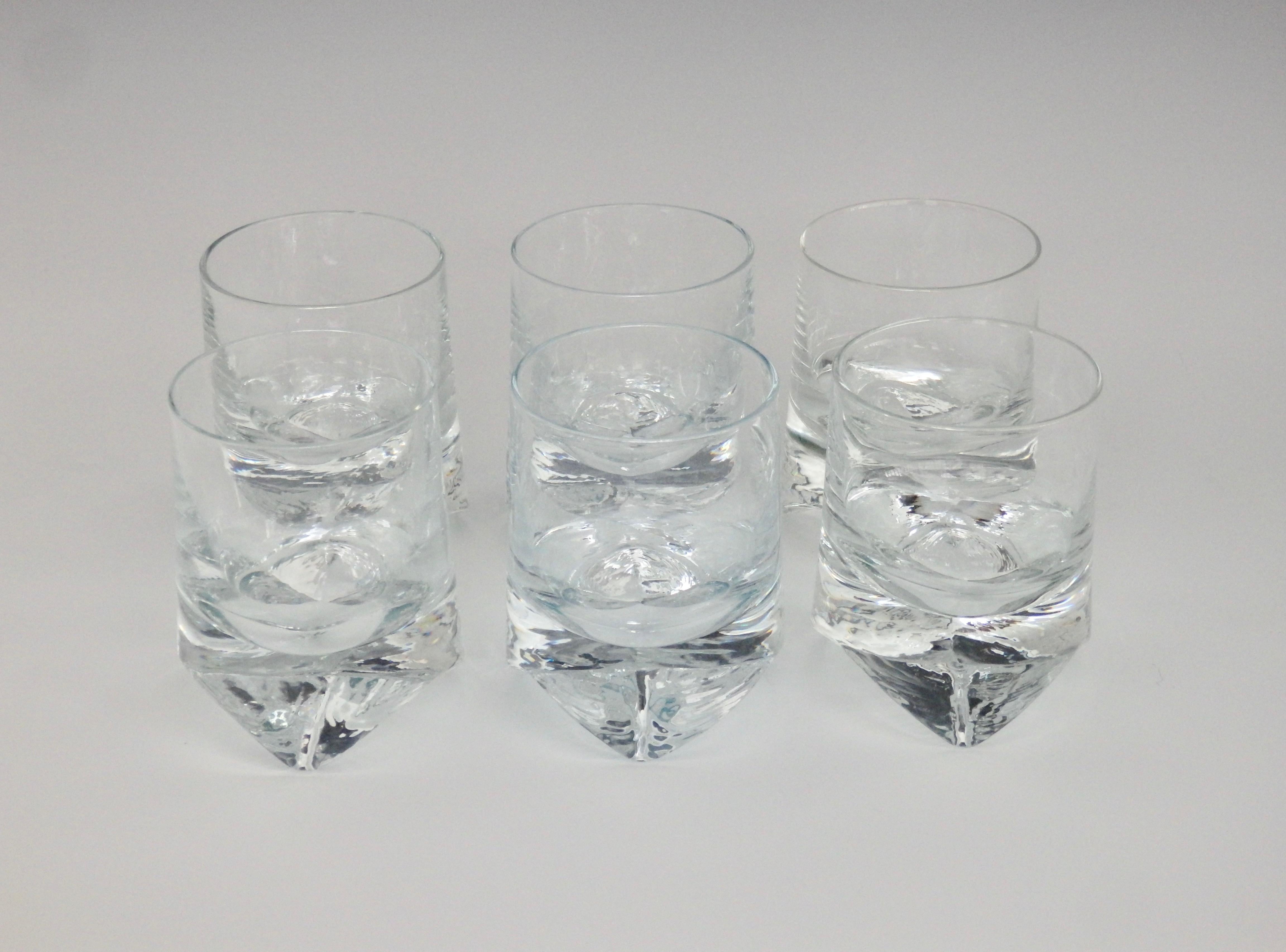 Six Clear Whiskey Bourbon Scotch or Rocks Glasses For Sale 3