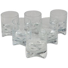 Seis vasos transparentes para whisky, bourbon, escocés o rock