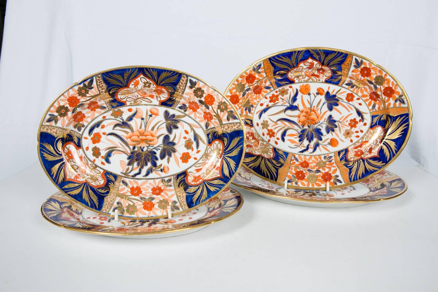 English Six Coalport Imari Platters