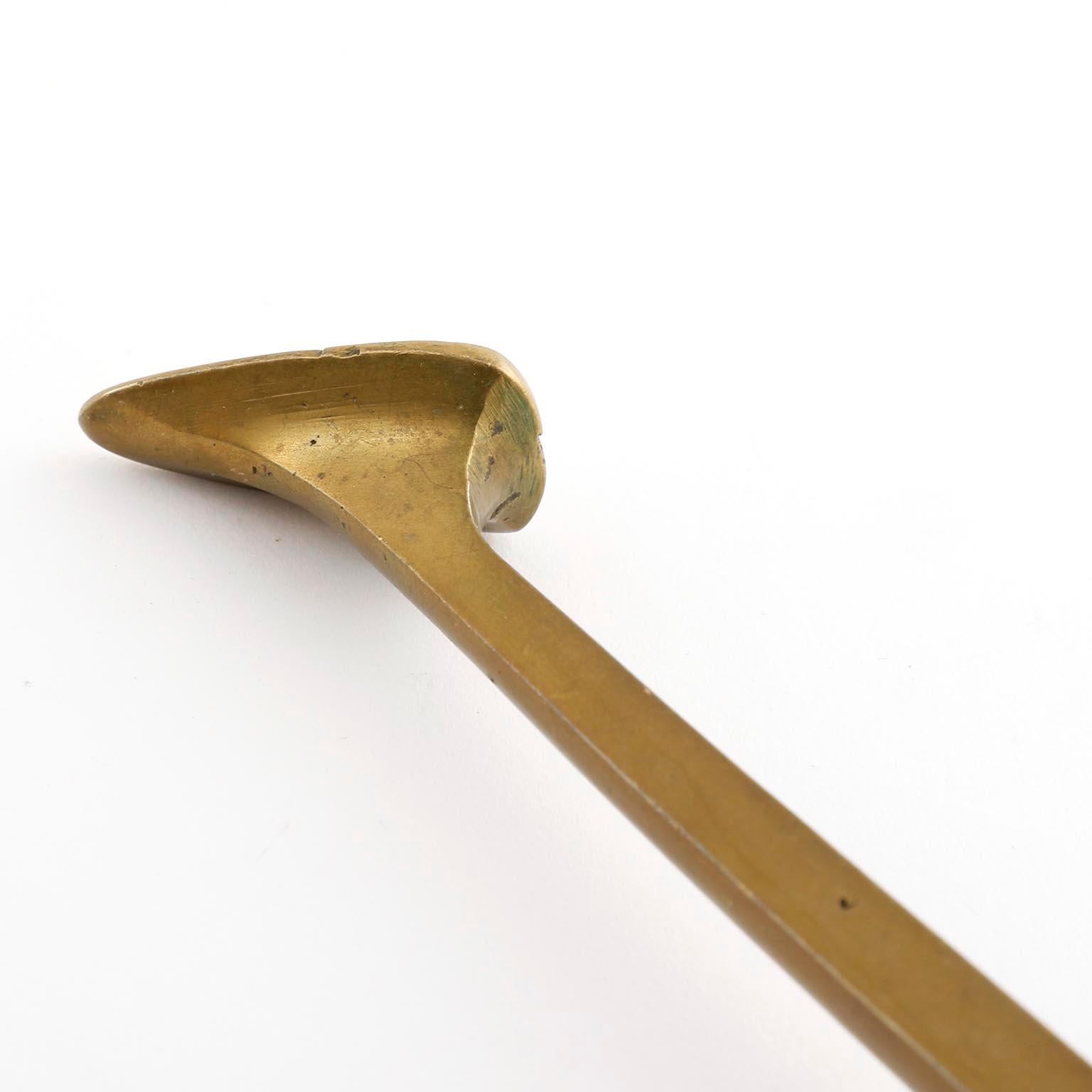 Six Coat Wall Hooks, Patinated Brass, Art Deco, 1910 1