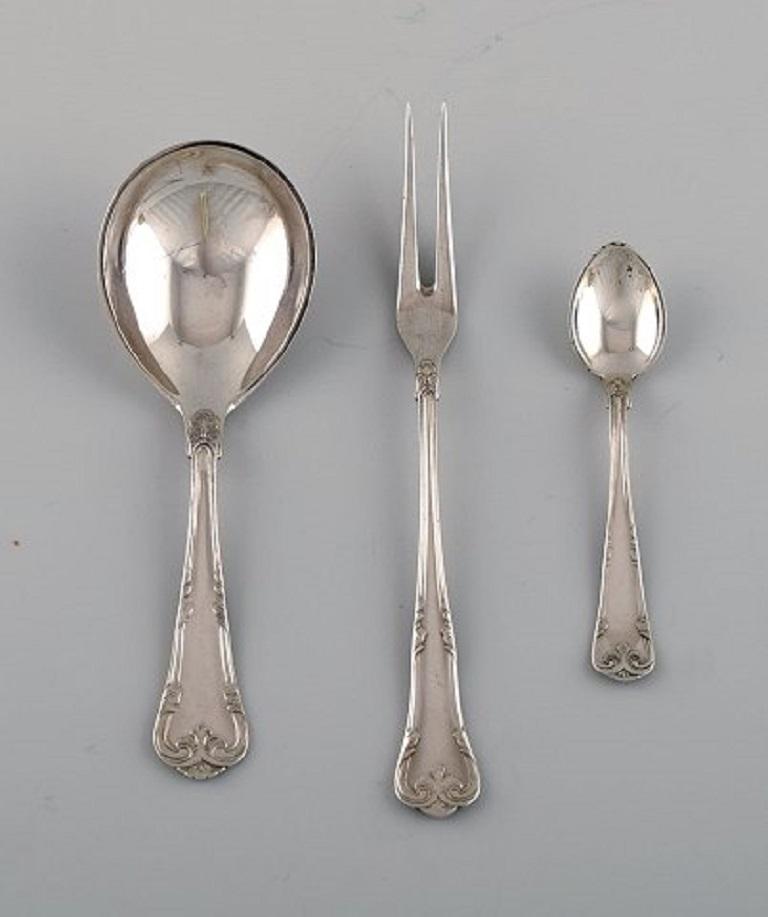 Six Cohr Serving Parts in Silver and Stainless Steel, Mid 20th Century For Sale 1