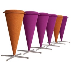 Six Cone Stools by Verner Panton