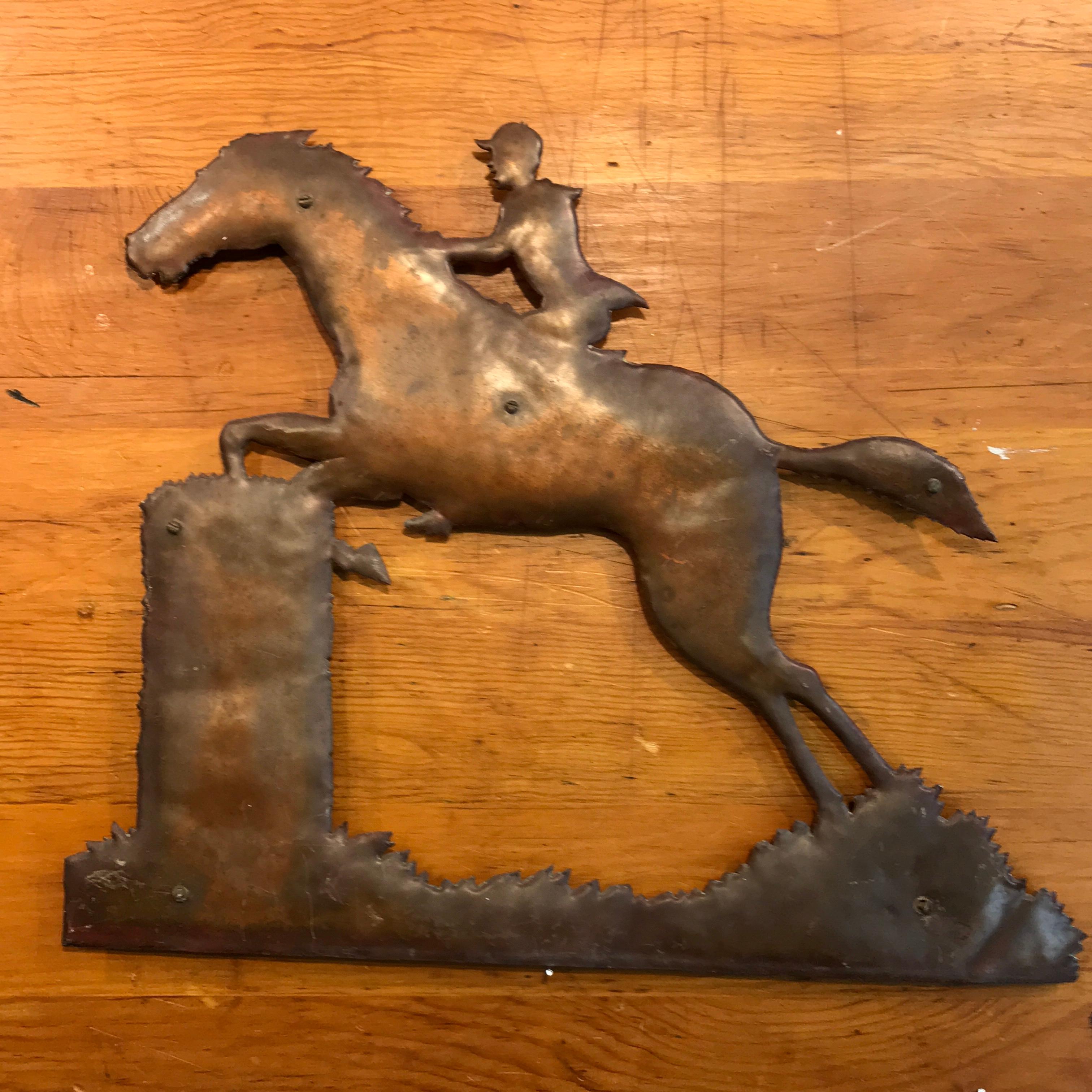 Sechs Wandskulpturen mit Jagdmotiv aus Kupfer und Fuchsmotiv im Stil von Wilhelm Hunt Diederich (amerikanisch)