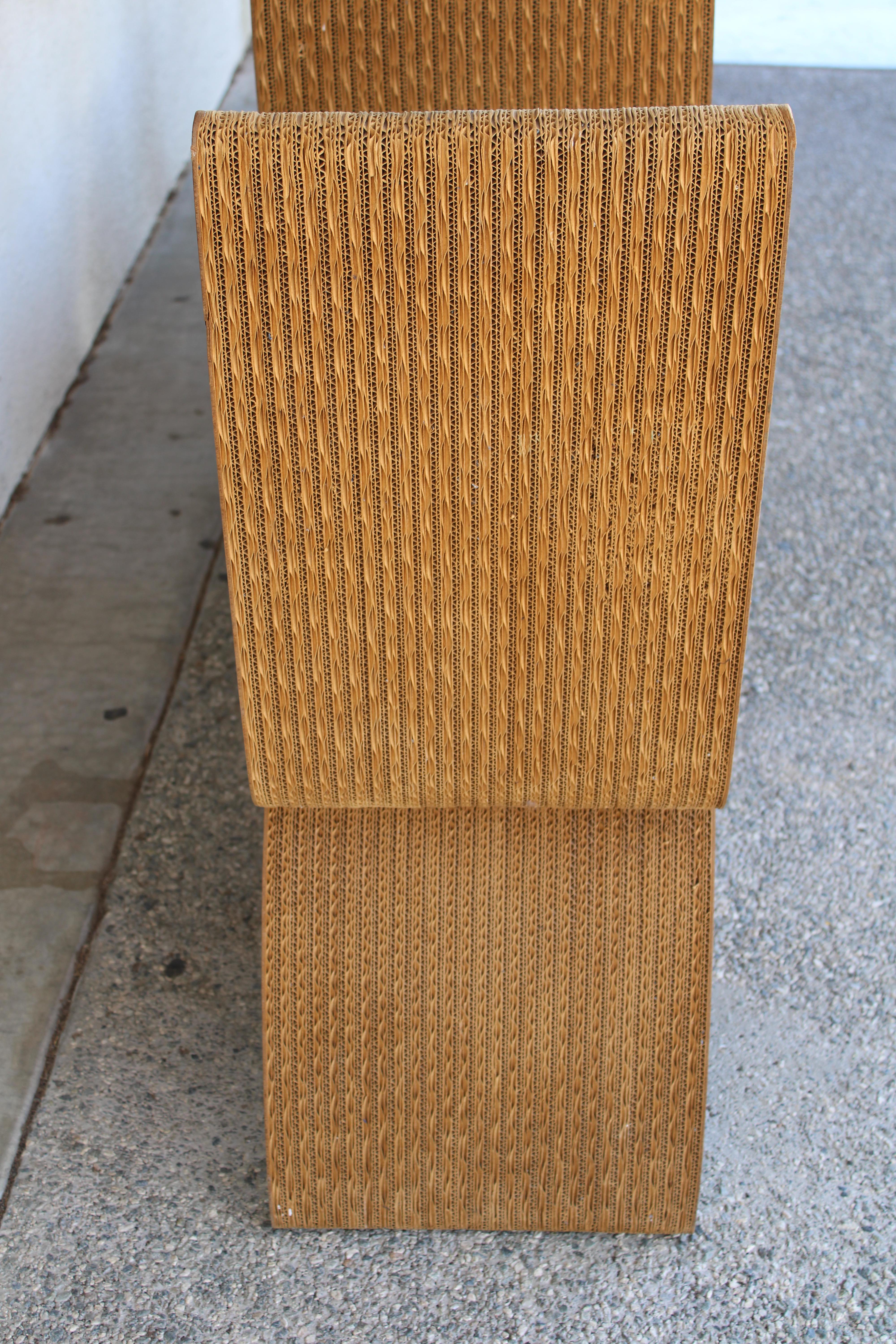 Six Corrugated Chairs Attributed to Frank Gehry For Sale 4
