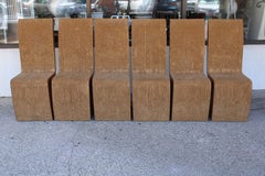 Six Corrugated Chairs Attributed to Frank Gehry