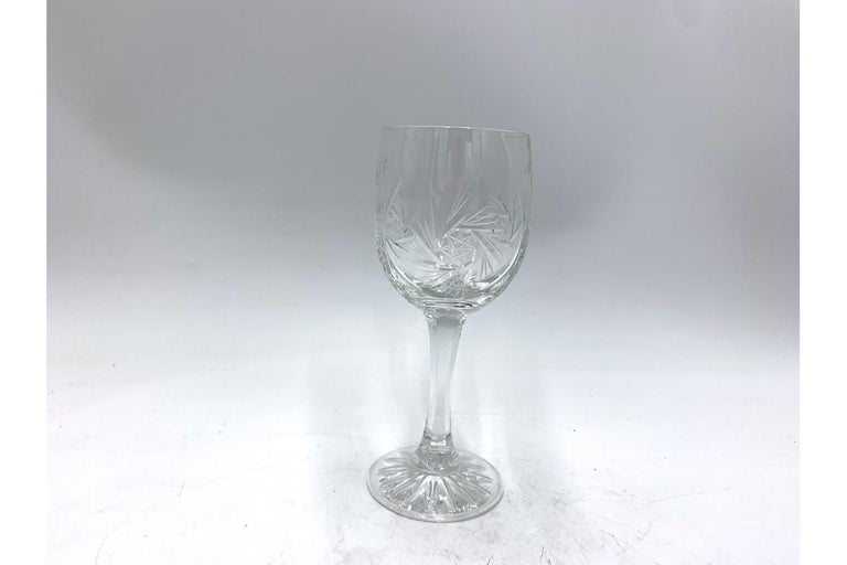 Six crystal glasses, Poland, 1960s For Sale at 1stDibs crystal poland
