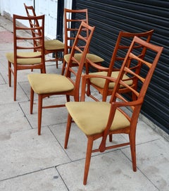 Six Danish 1960s 'Lis' Model teak dining chairs by Niels Koefoed for Hornslet