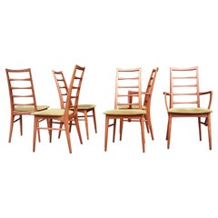 Six Danish 1960s 'Lis' Model teak dining chairs by Niels Koefoed for Hornslet