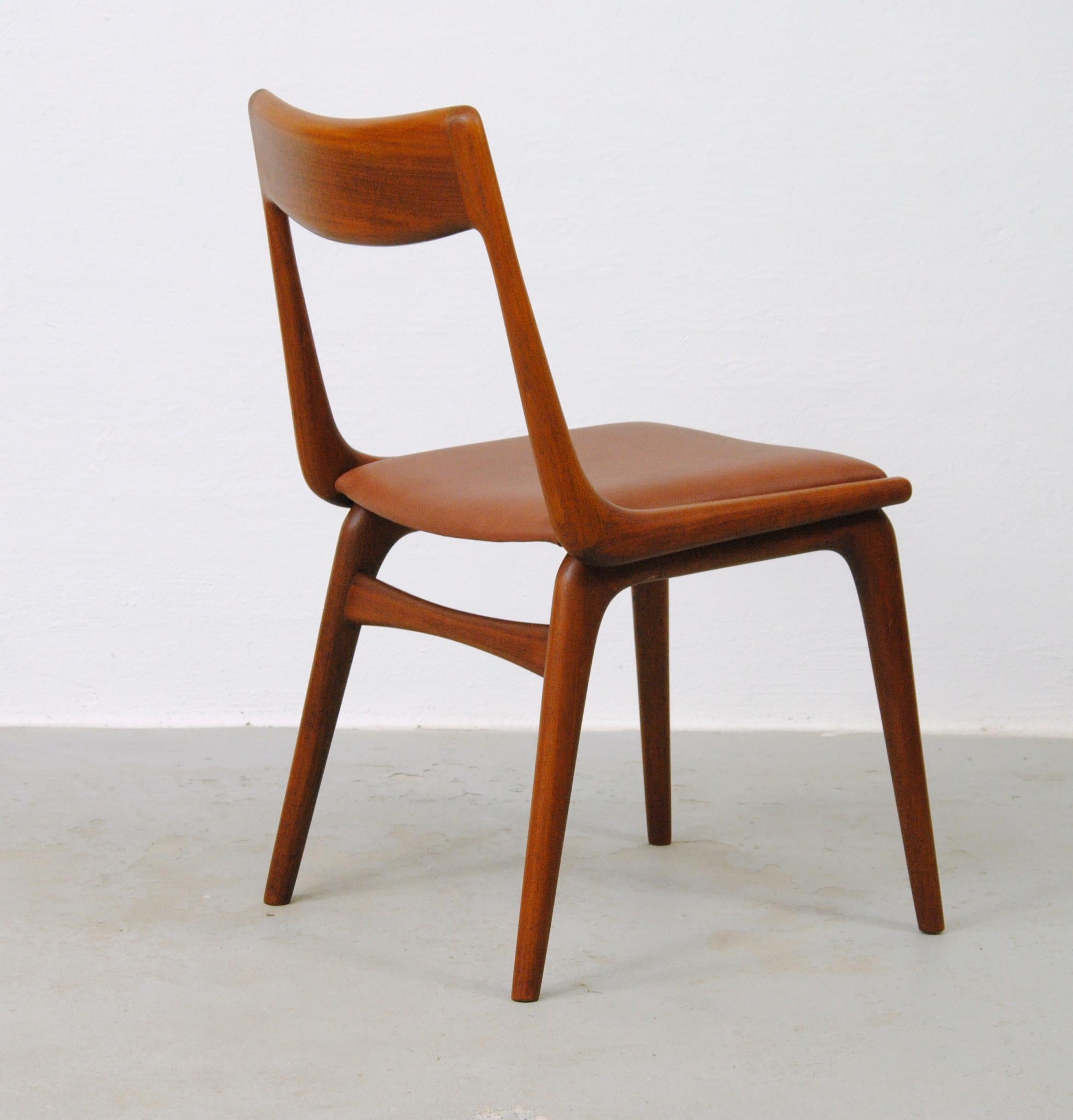 1950's Set of Six Fully Restored Danish Alfred Christensen Teak Dining Chairs  For Sale 3