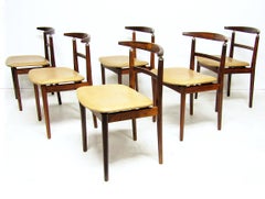 Six Danish Dining Chairs in Rosewood by Helge Sibast and Børge Rammeskov