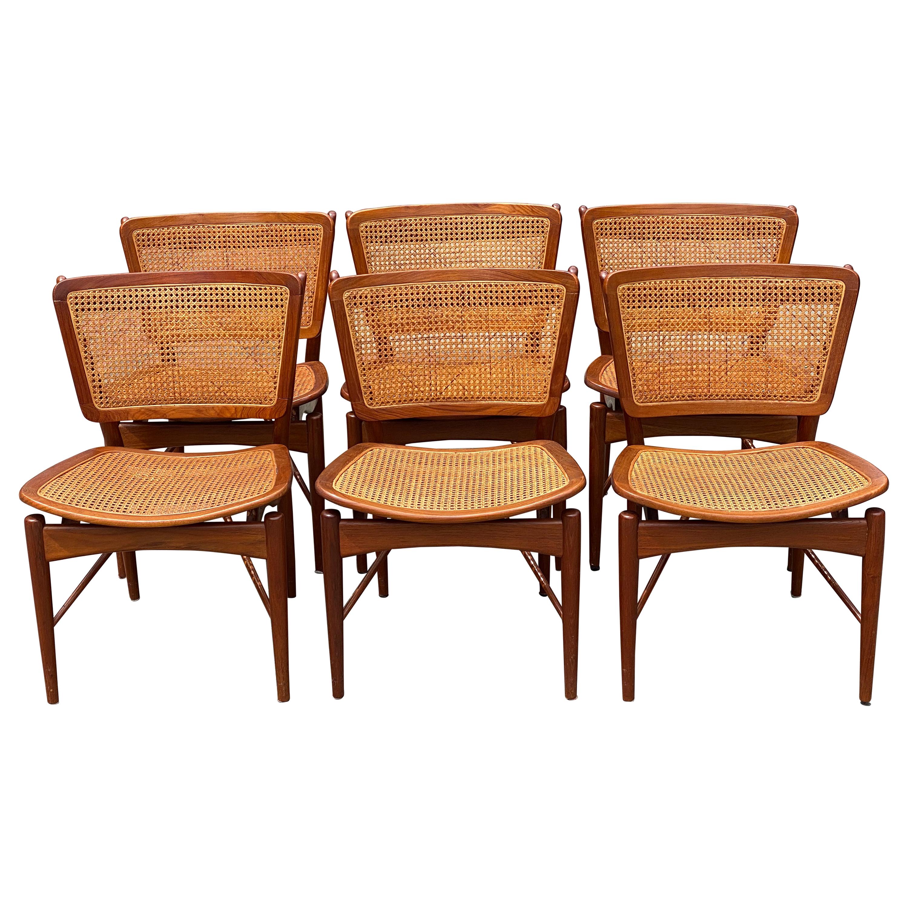 Six Danish Finn Juhl For Baker Dining Room Chairs, 1960s