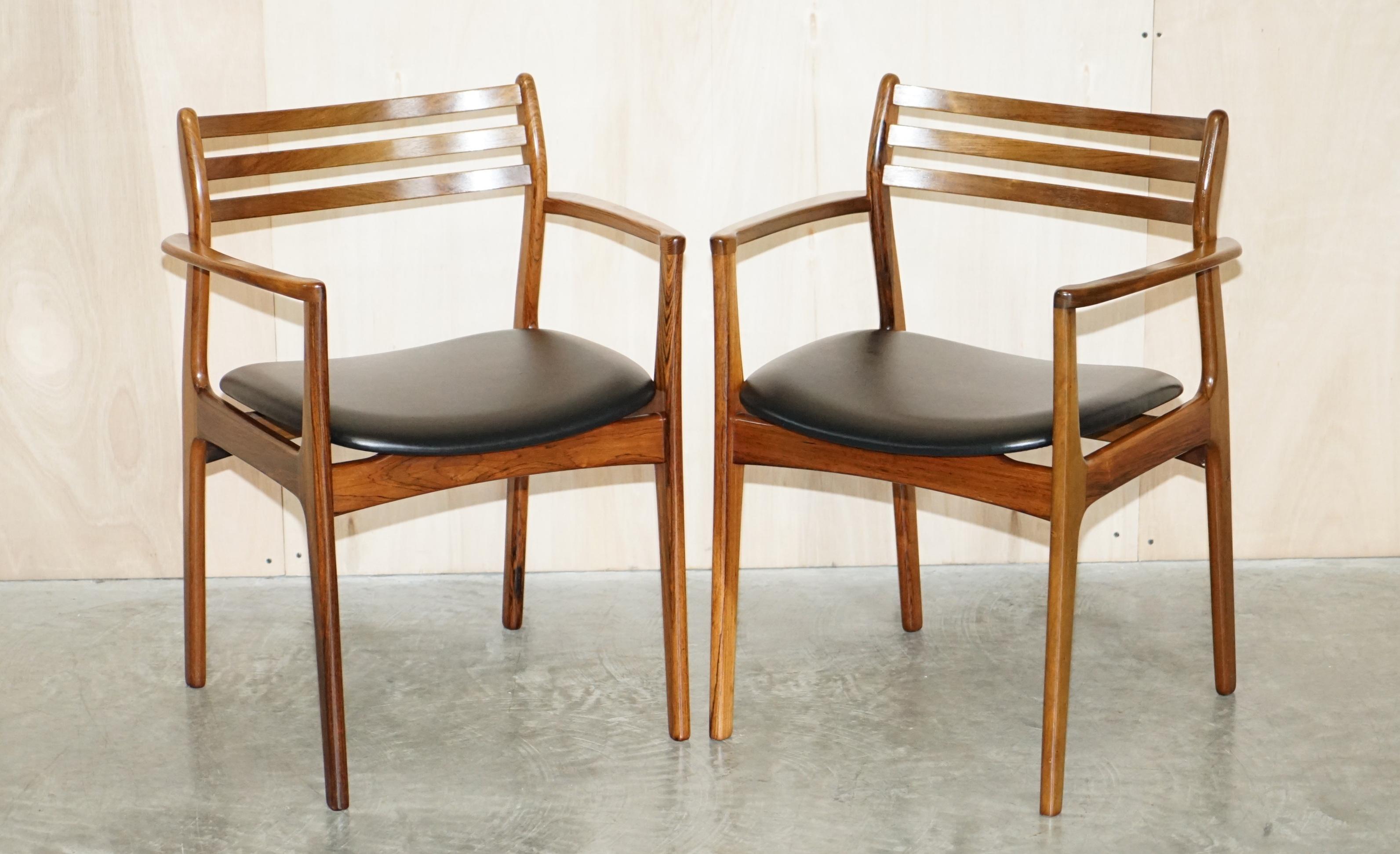 Six Danish Hardwood P.E Jorgensen Farso Stolefabrik Mid Century Dining Chairs 6 8