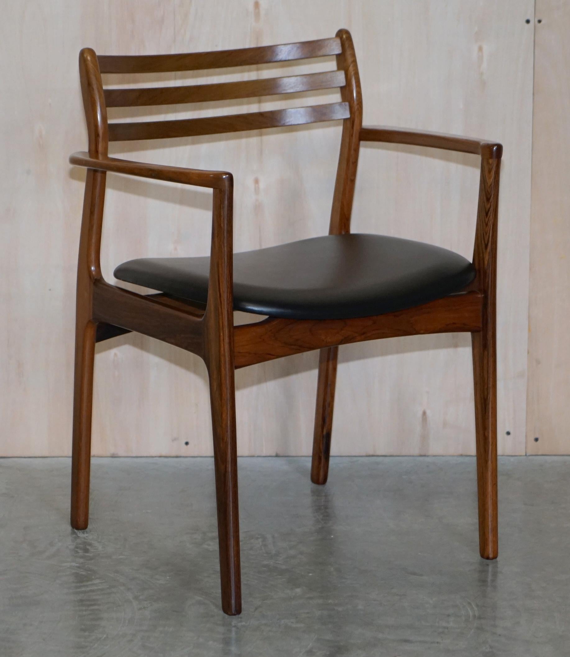 Six Danish Hardwood P.E Jorgensen Farso Stolefabrik Mid Century Dining Chairs 6 9