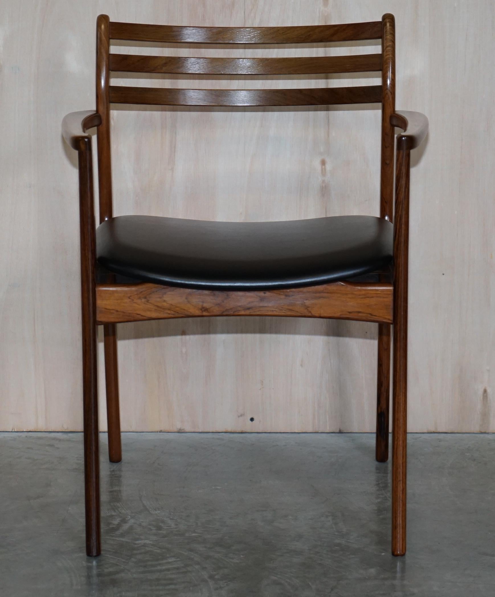 Six Danish Hardwood P.E Jorgensen Farso Stolefabrik Mid Century Dining Chairs 6 10