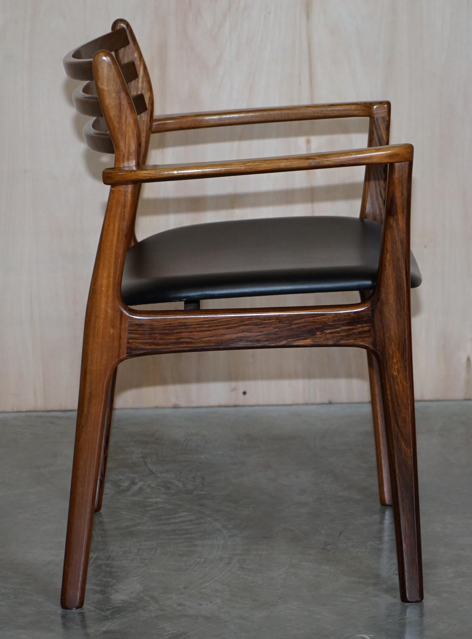 Six Danish Hardwood P.E Jorgensen Farso Stolefabrik Mid Century Dining Chairs 6 13