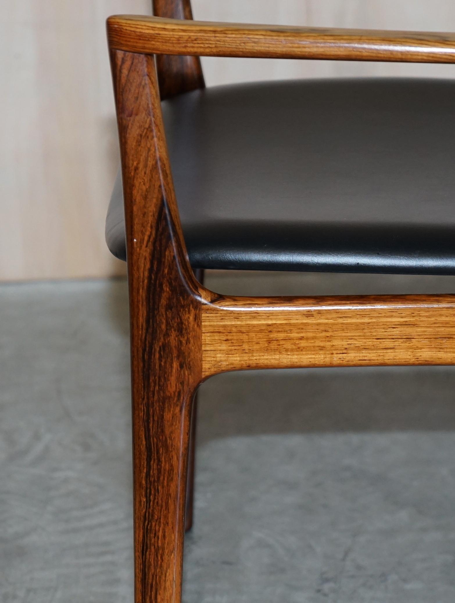 Six Danish Hardwood P.E Jorgensen Farso Stolefabrik Mid Century Dining Chairs 6 15
