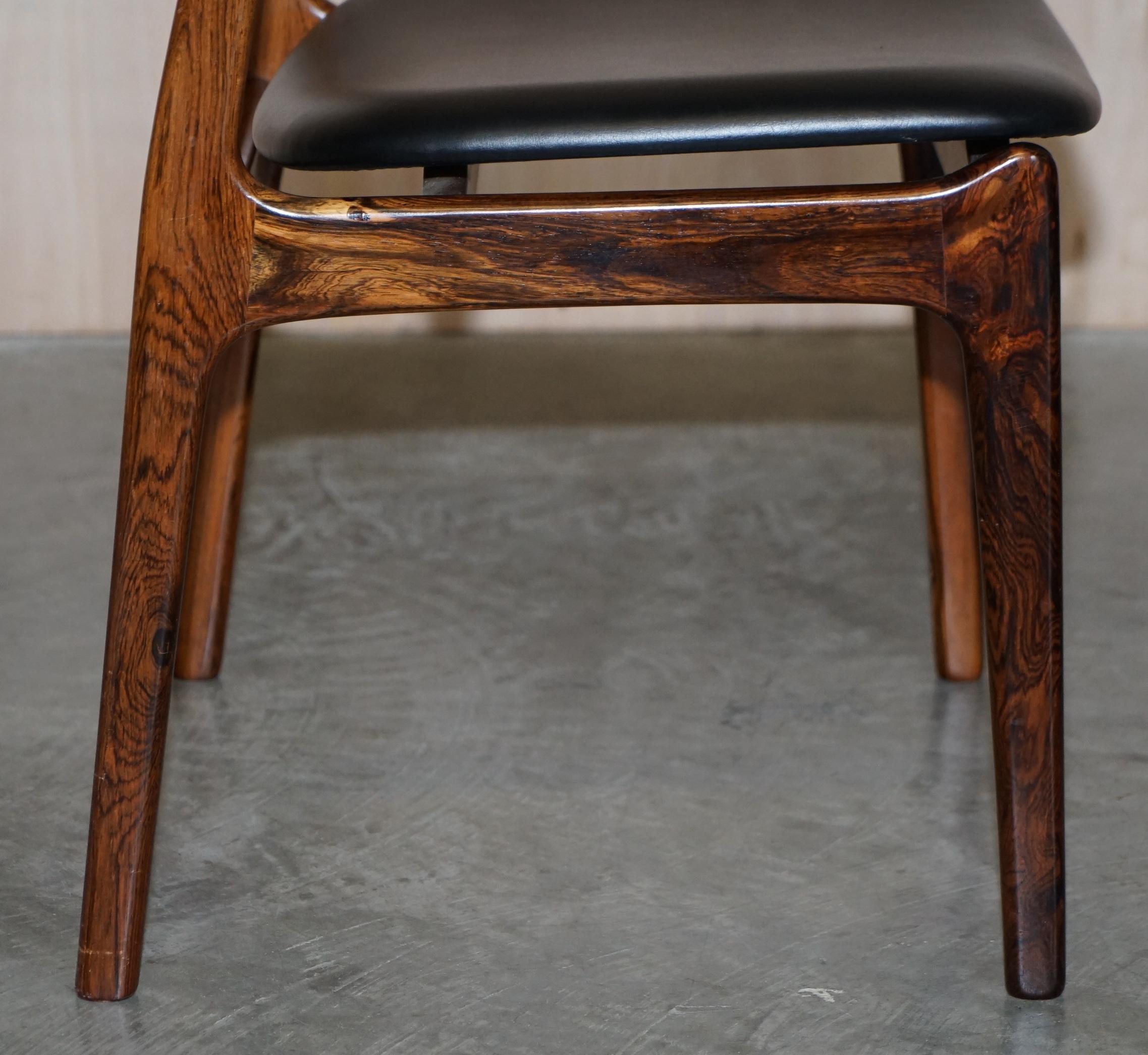 Six Danish Hardwood P.E Jorgensen Farso Stolefabrik Mid Century Dining Chairs 6 2