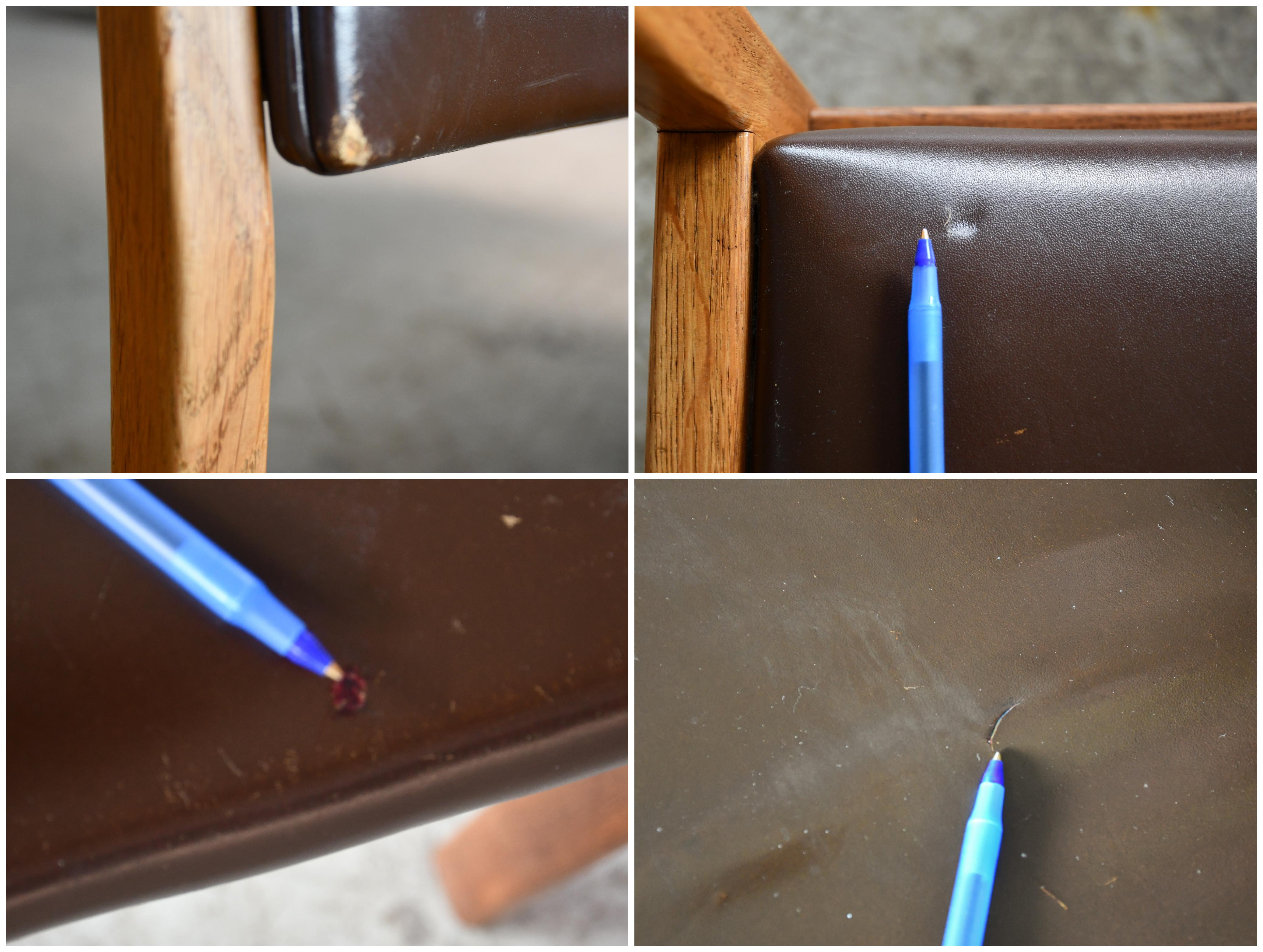 Six Danish Mid-Mod Dining Chairs in Chocolate Colored Leather by Kurt Ostervig For Sale 2