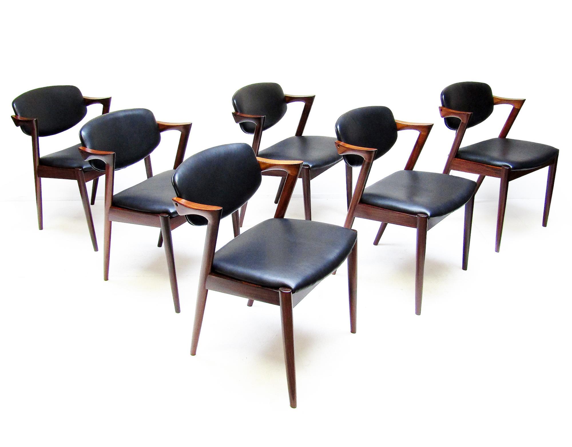 Conjunto de seis sillas danesas 